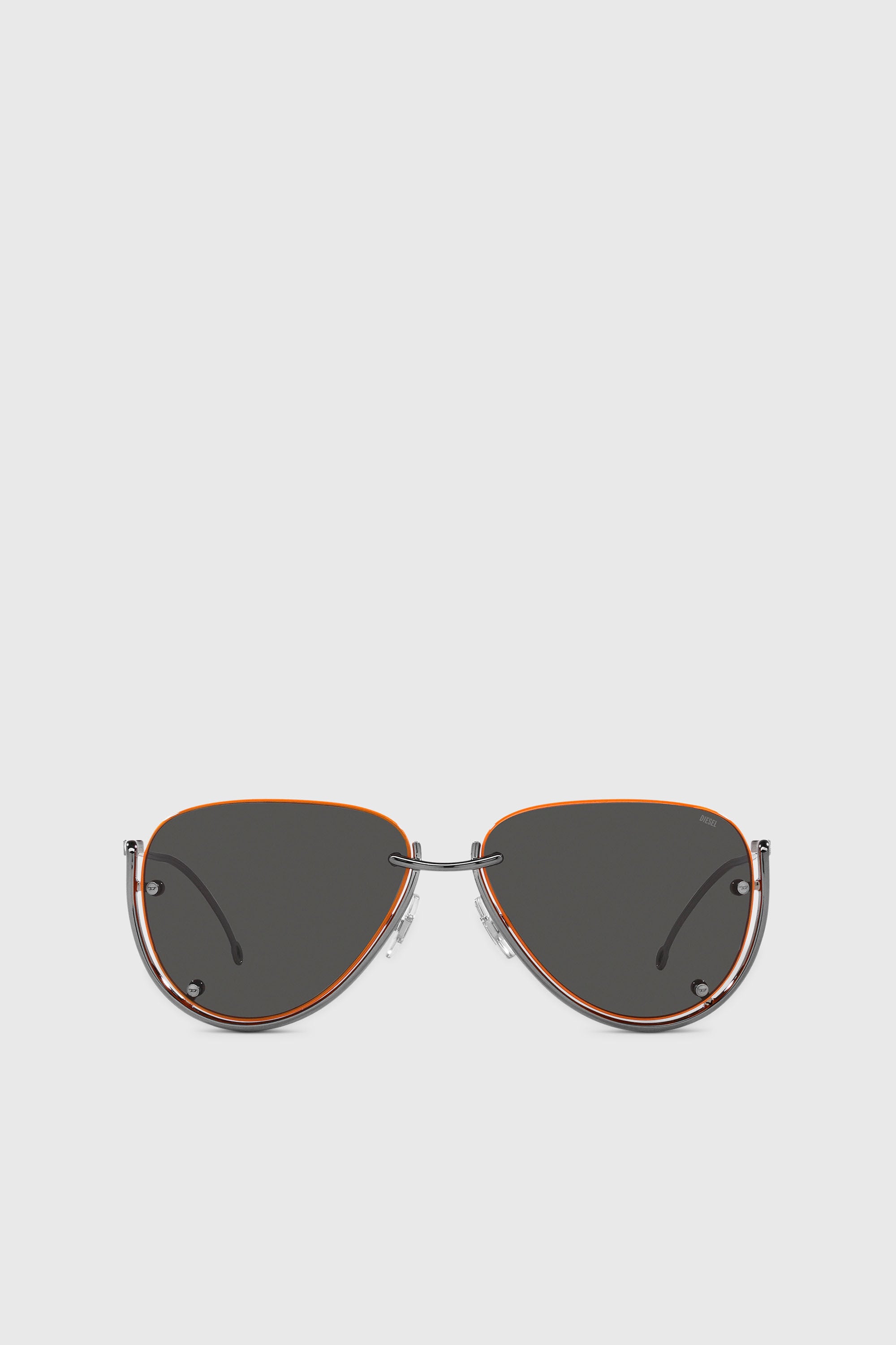 Diesel - 0DL1003, Unisex's Pilot model sunglasses in Black/Orange - 1