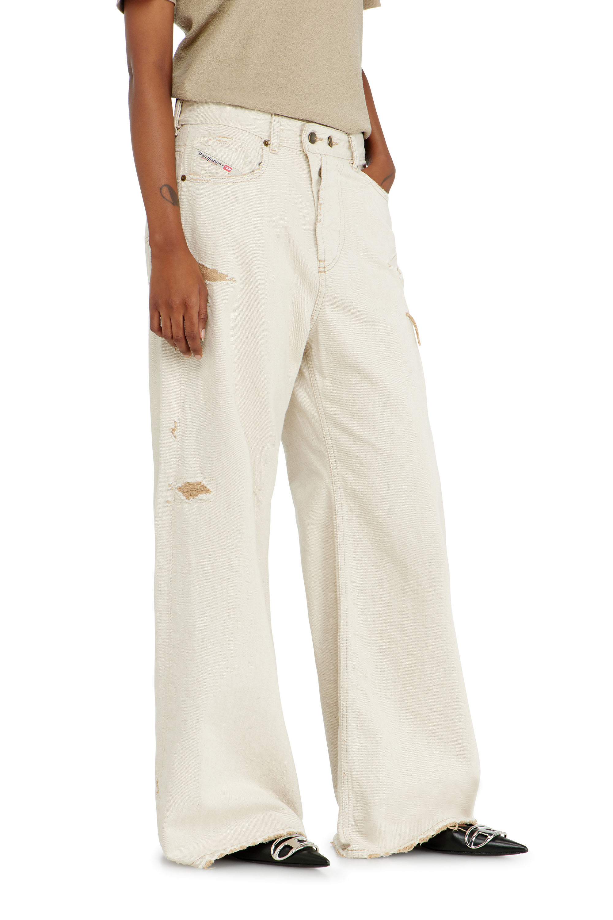 Women's Relaxed Jeans | Beige | Diesel 1996 D-Sire
