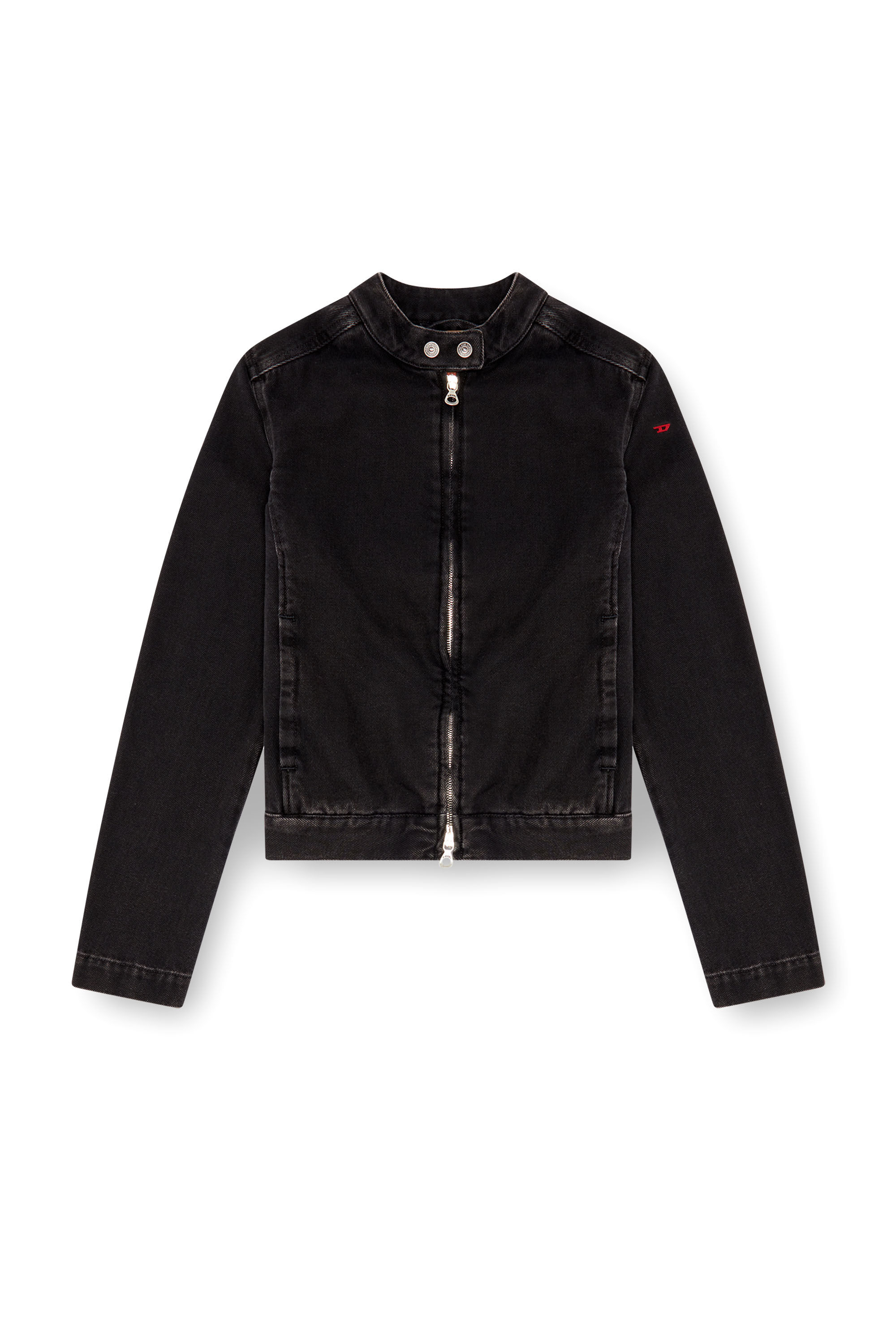 Black jean moto jacket cheap
