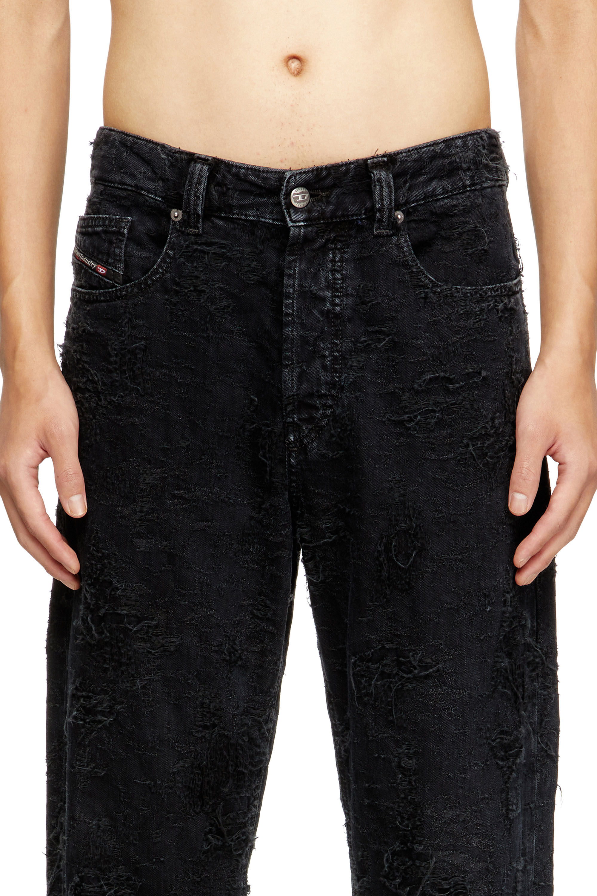 Diesel - Man's Regular Jeans 2024 D-Macs 007BW, Black/Dark grey - 3