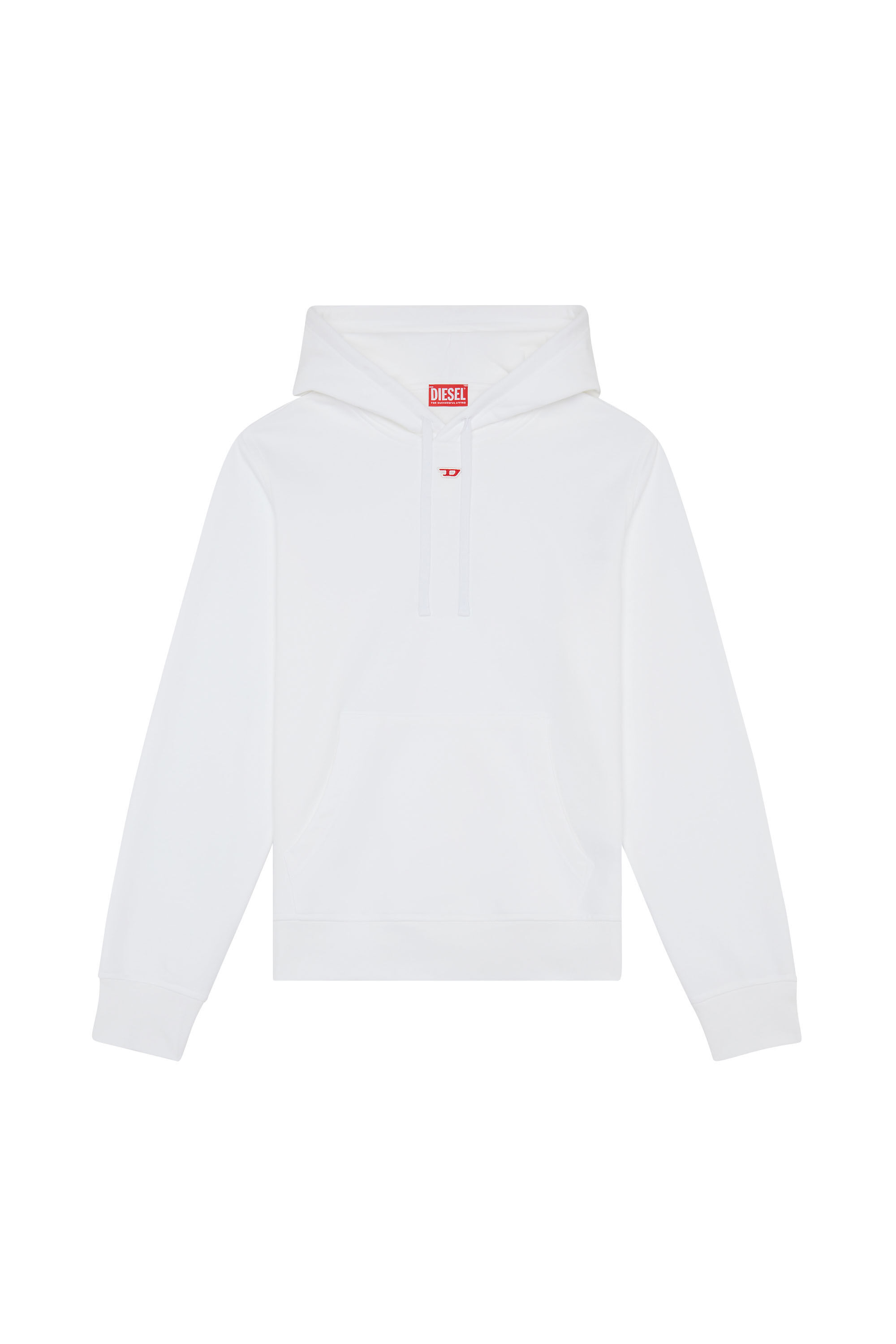 S-GINN-HOOD-D Man: Cotton hoodie with mini D patch | Diesel