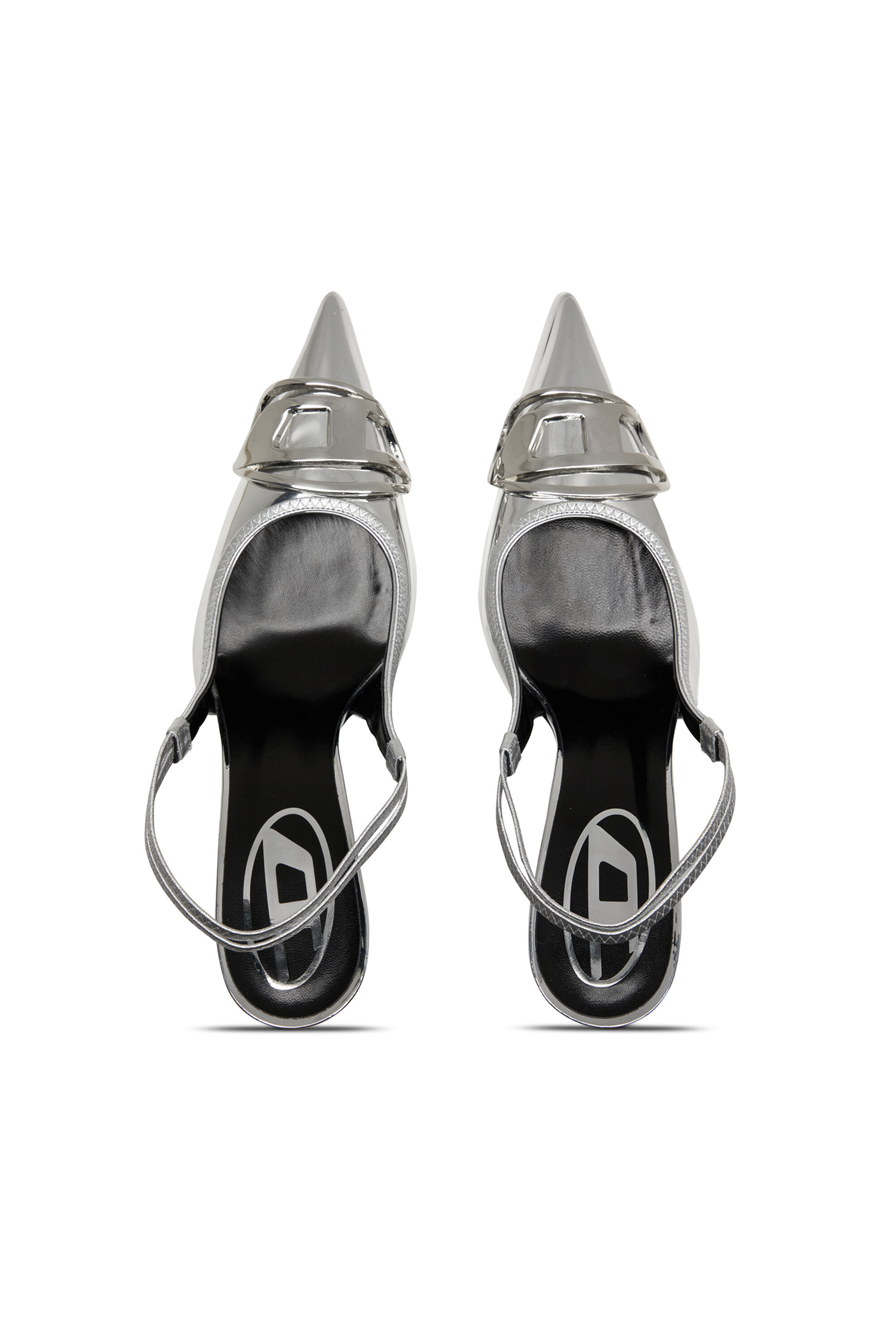 Women's D-Venus-Slingback pumps with mirror finish | Silver | Diesel