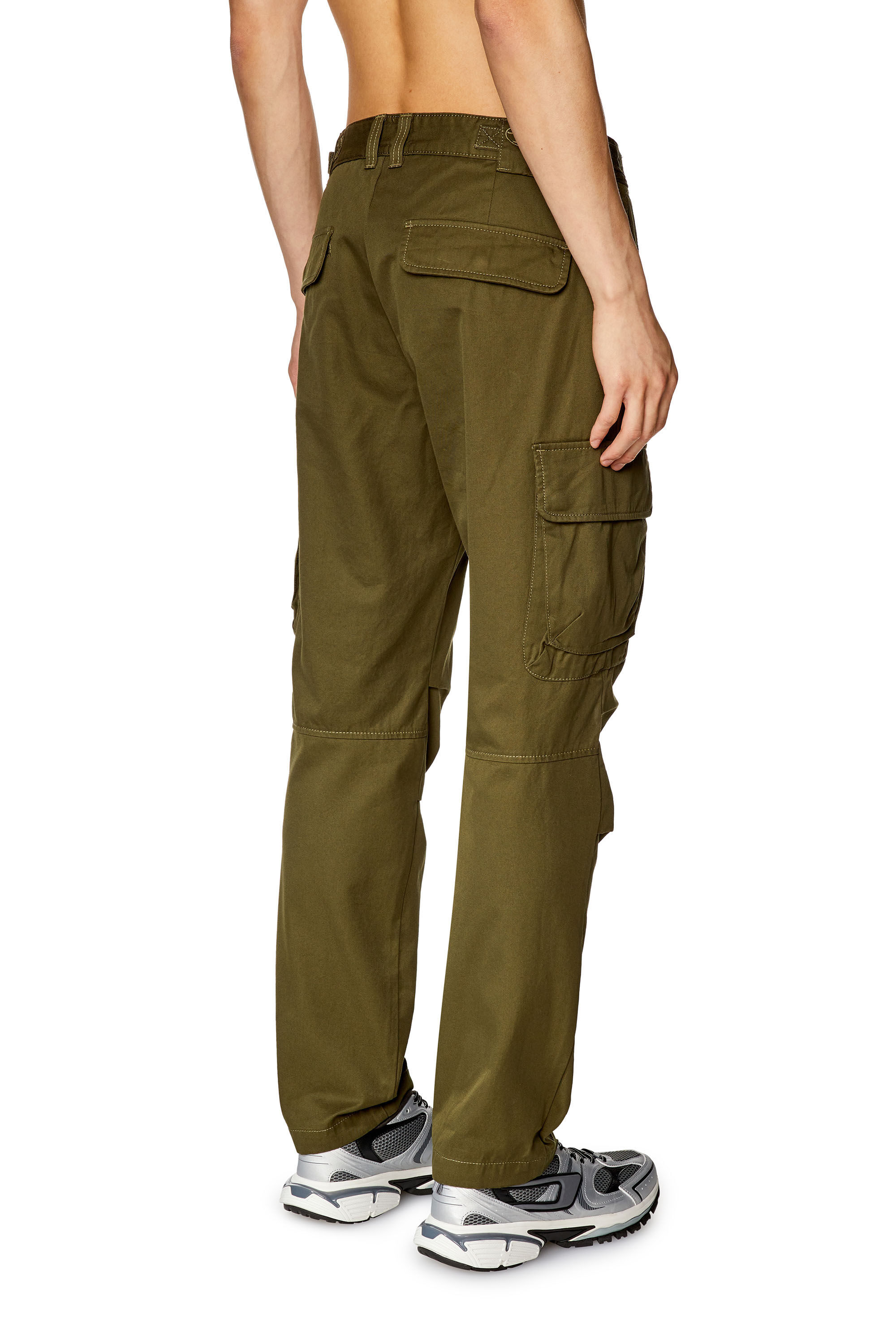 Men s Twill cargo pants in organic cotton P ARGYM Diesel