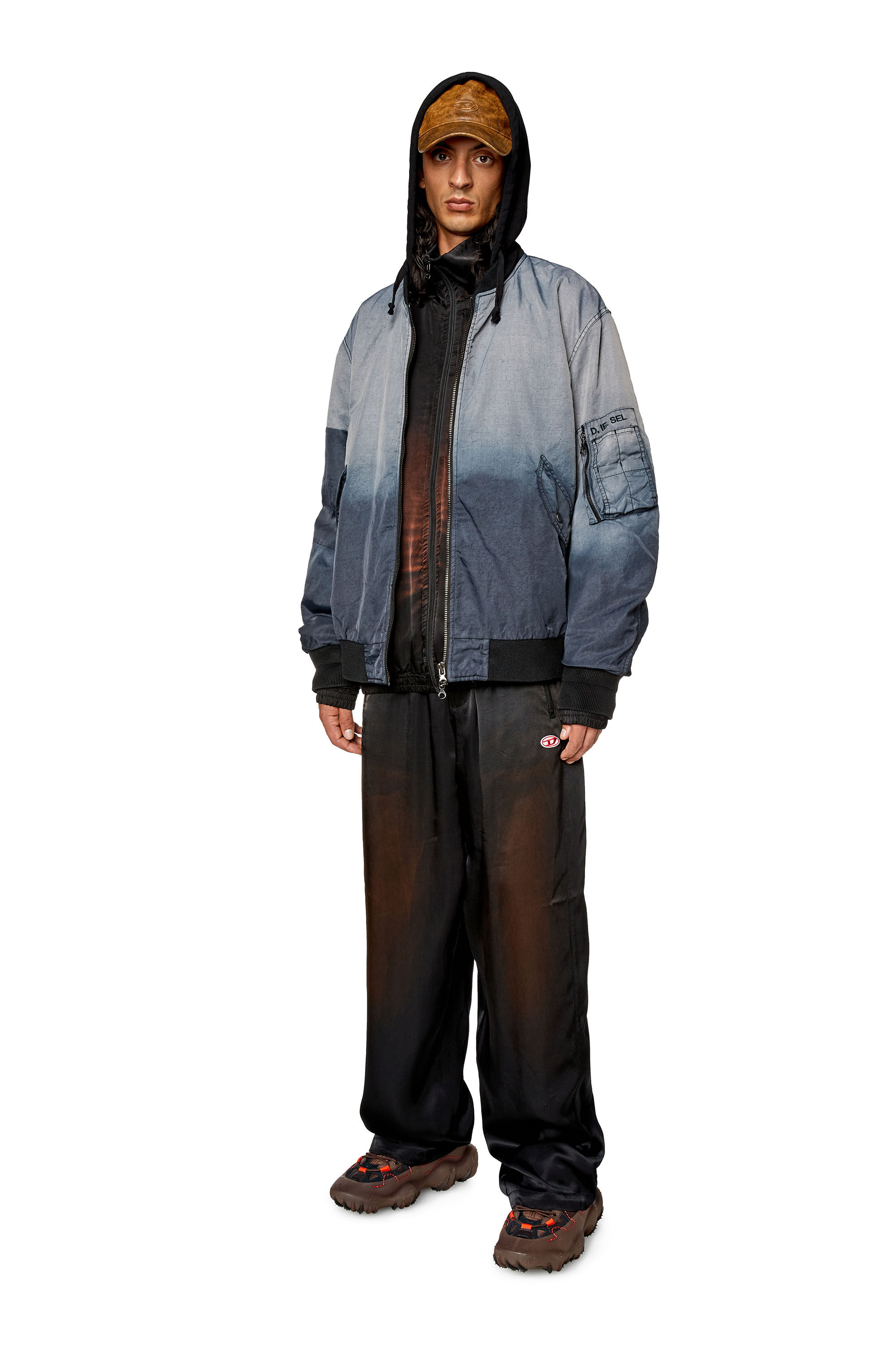 Fear of god cheap satin hooded bomber