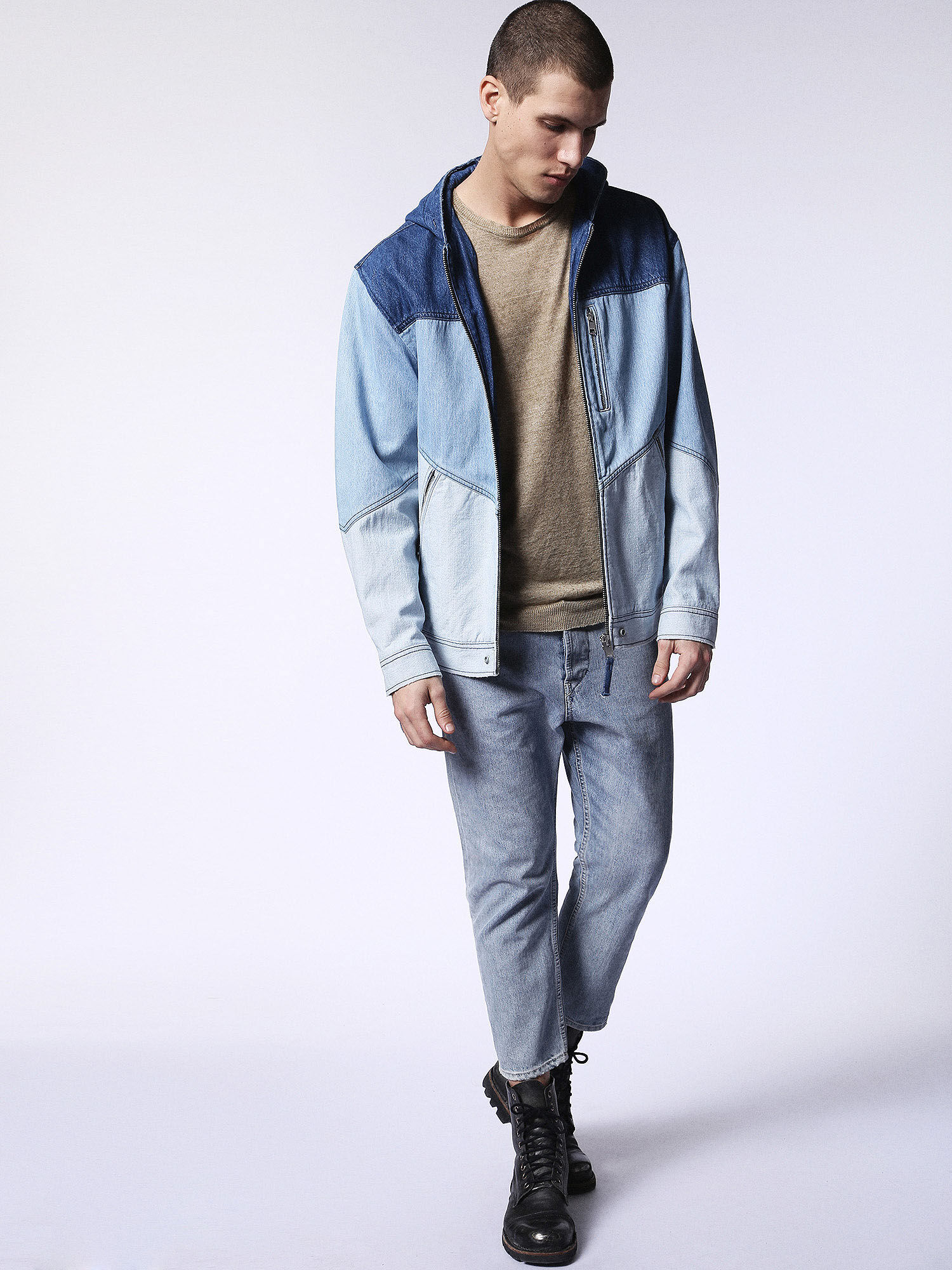 00SX250PAPG Jackets Man D-OLAF by Diesel Blue jeans 00SX250PAPG Jackets Man D-OLAF by Diesel Blue jeans