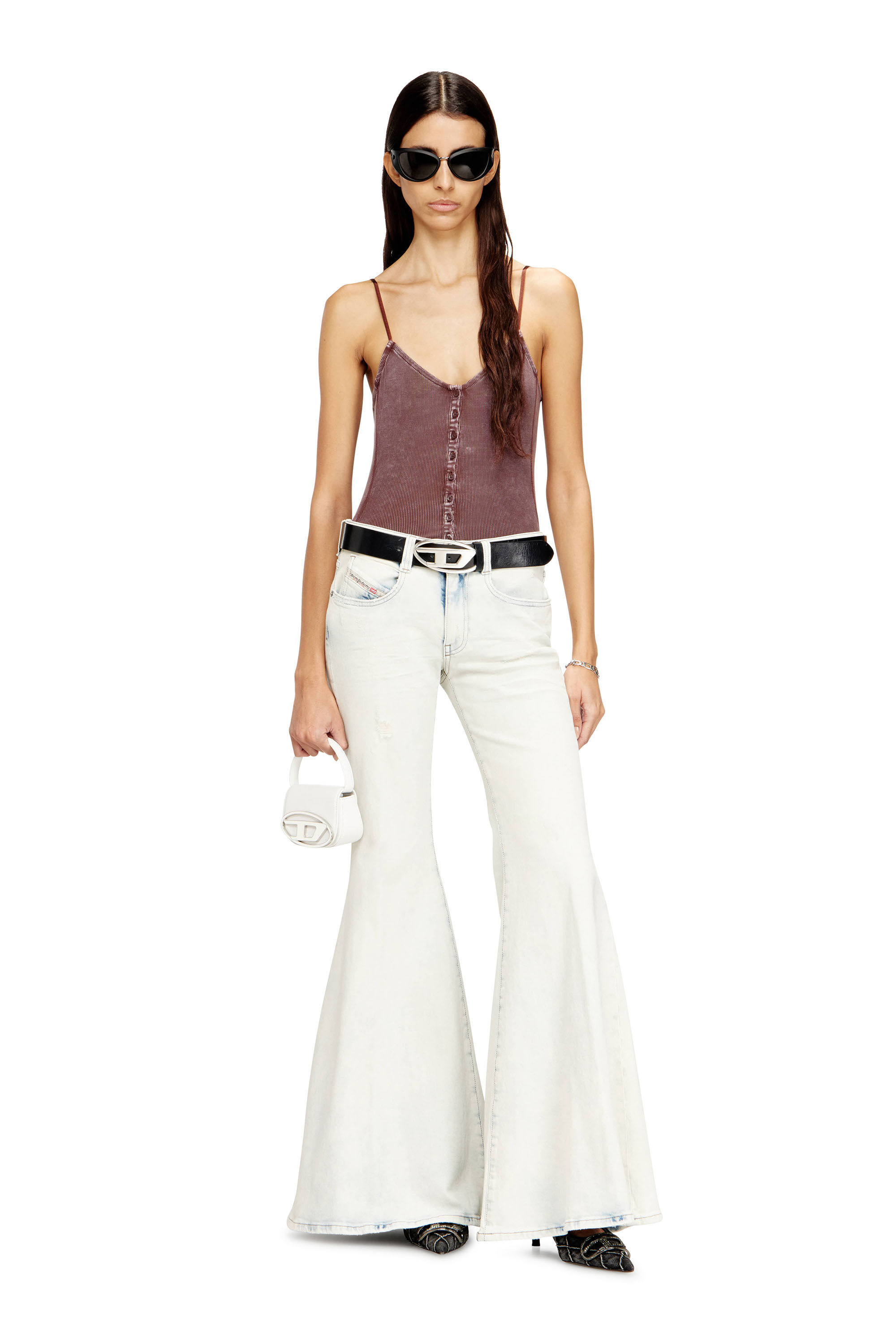 Women's Flare Jeans | White | Diesel 1970 D-Bleess