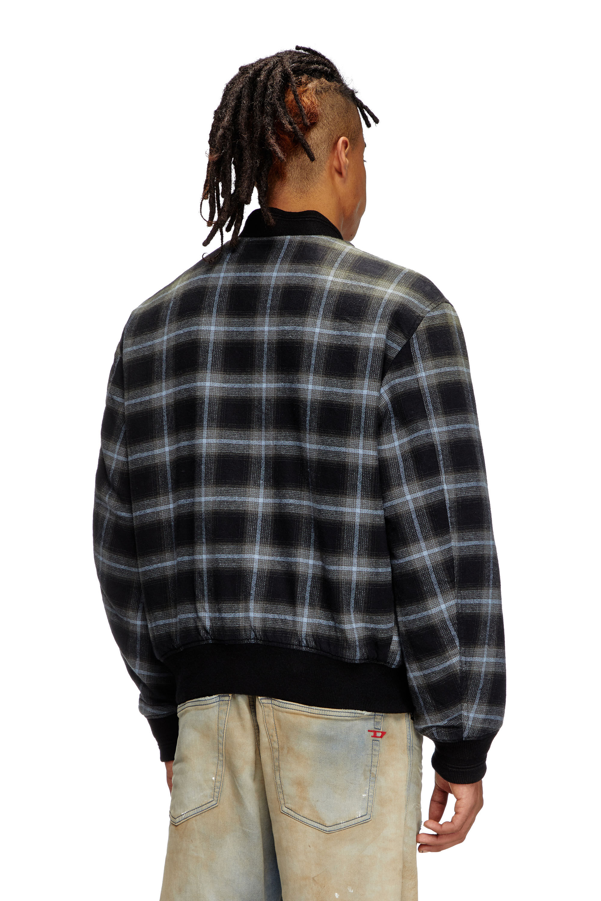 Plaid bomber jacket cheap