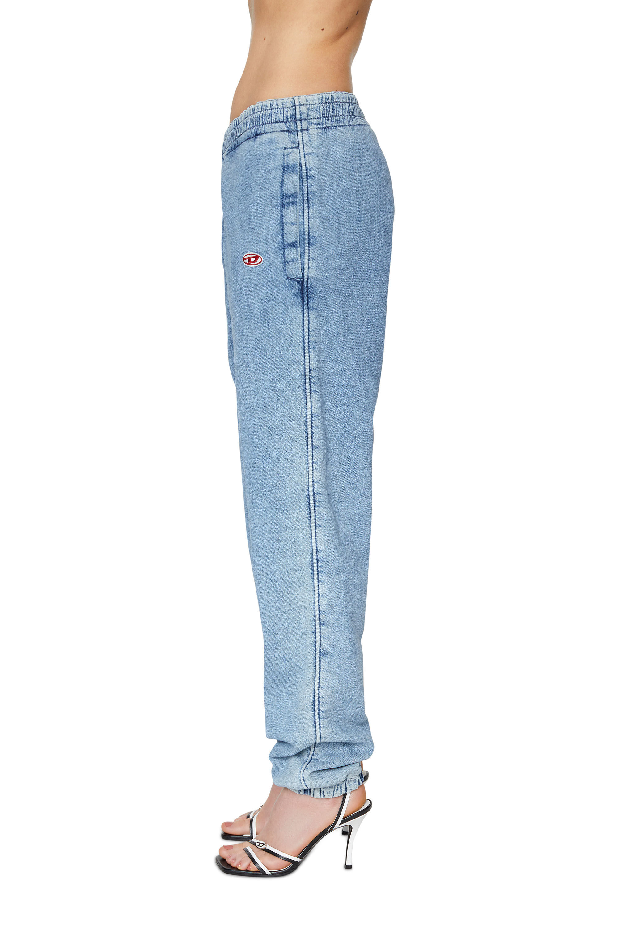 D LAB TRACK DENIM Woman Tapered blue Jeans Diesel