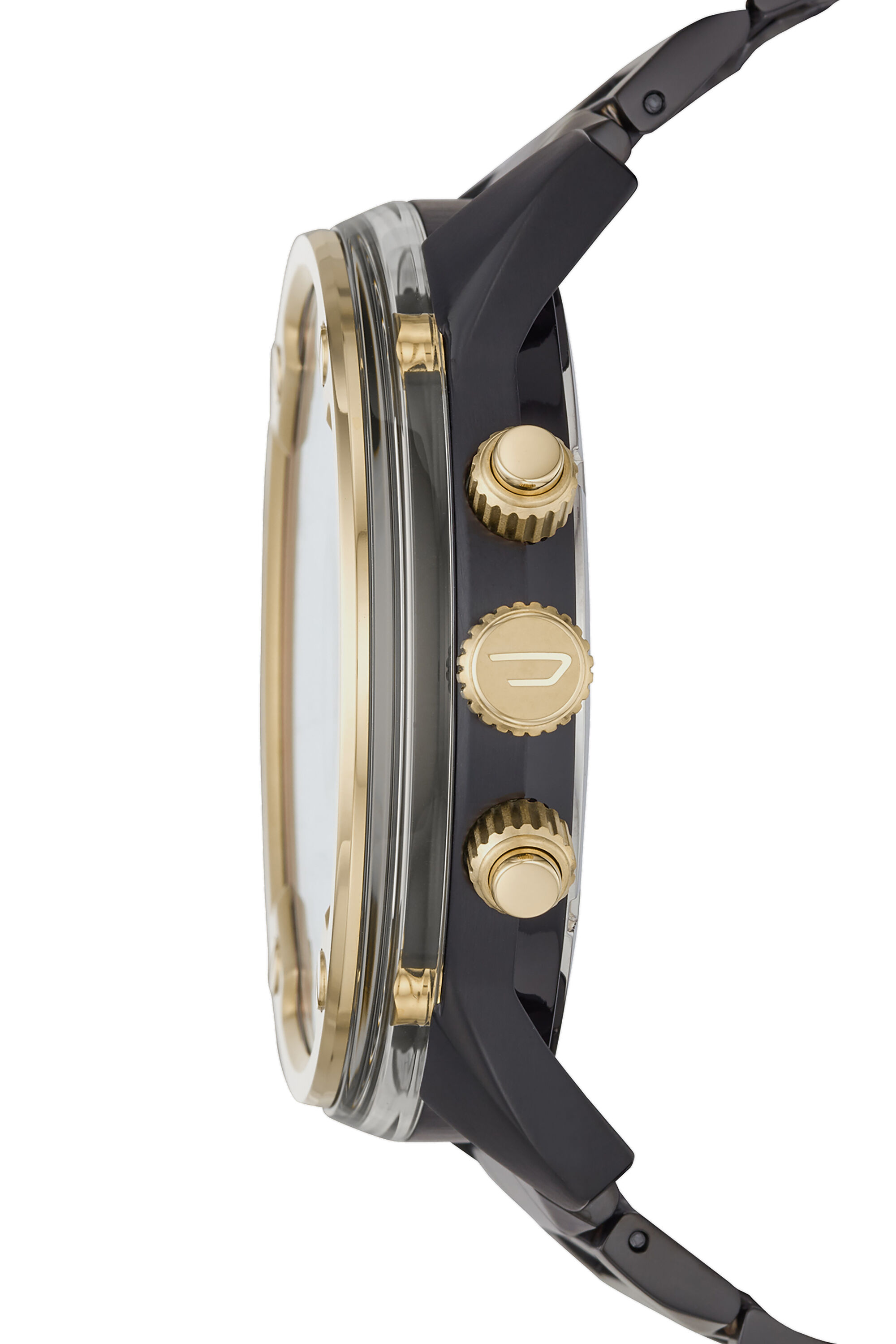 Diesel - DZ7418, Man's Boltdown chronograph stainless steel watch in Black/Gold - 2