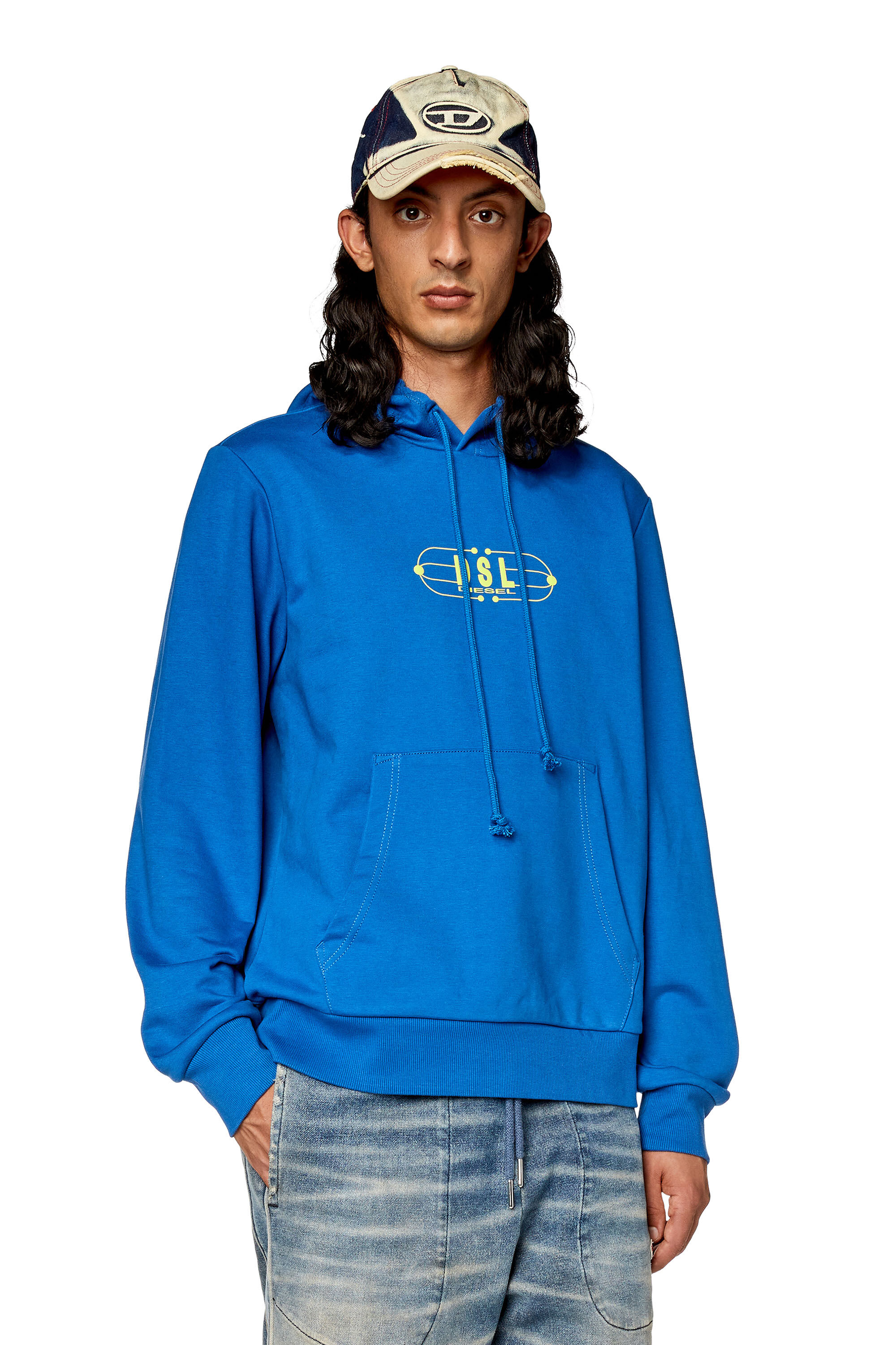 Diesel outlet blue hoodie