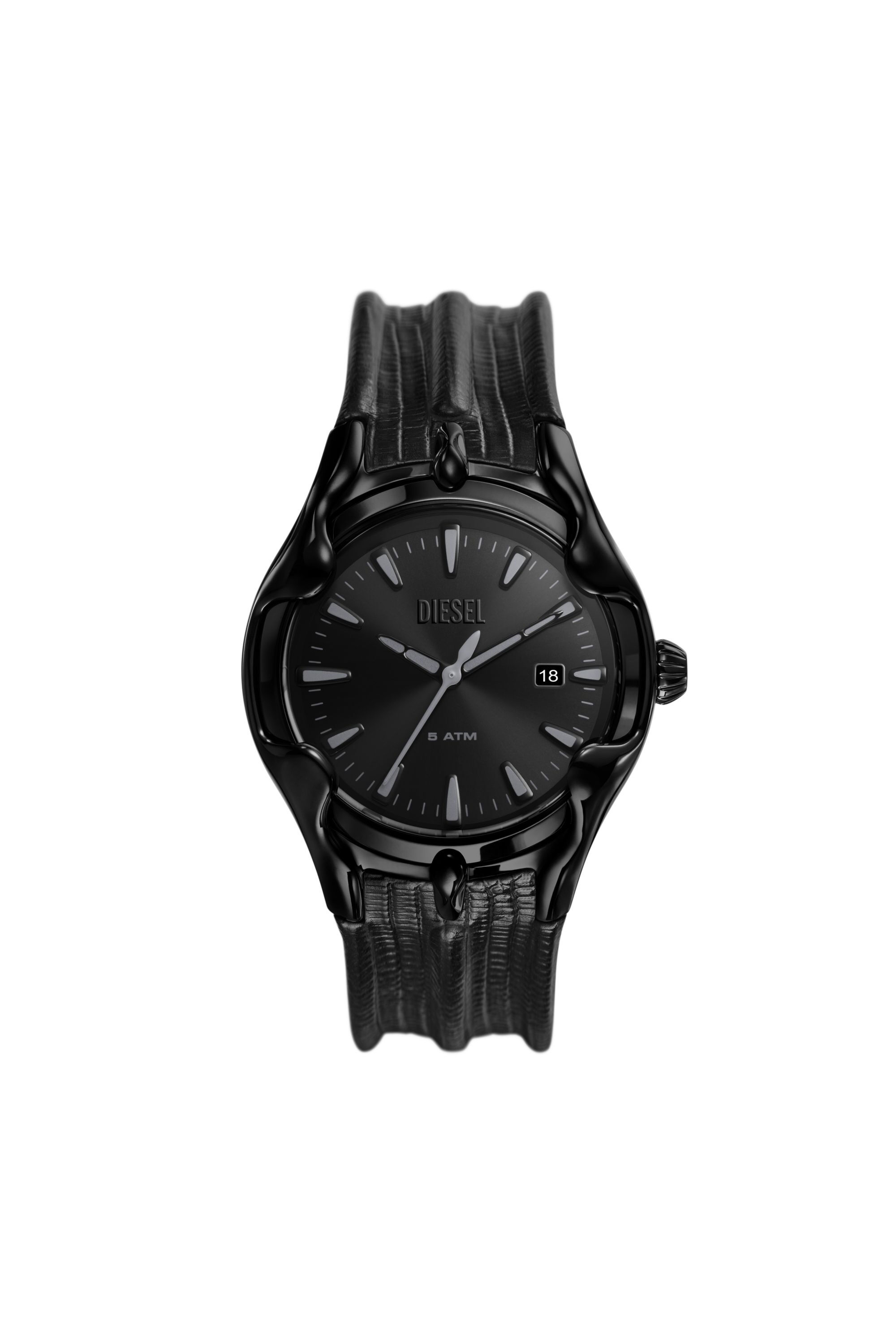 Diesel black leather watch 2025