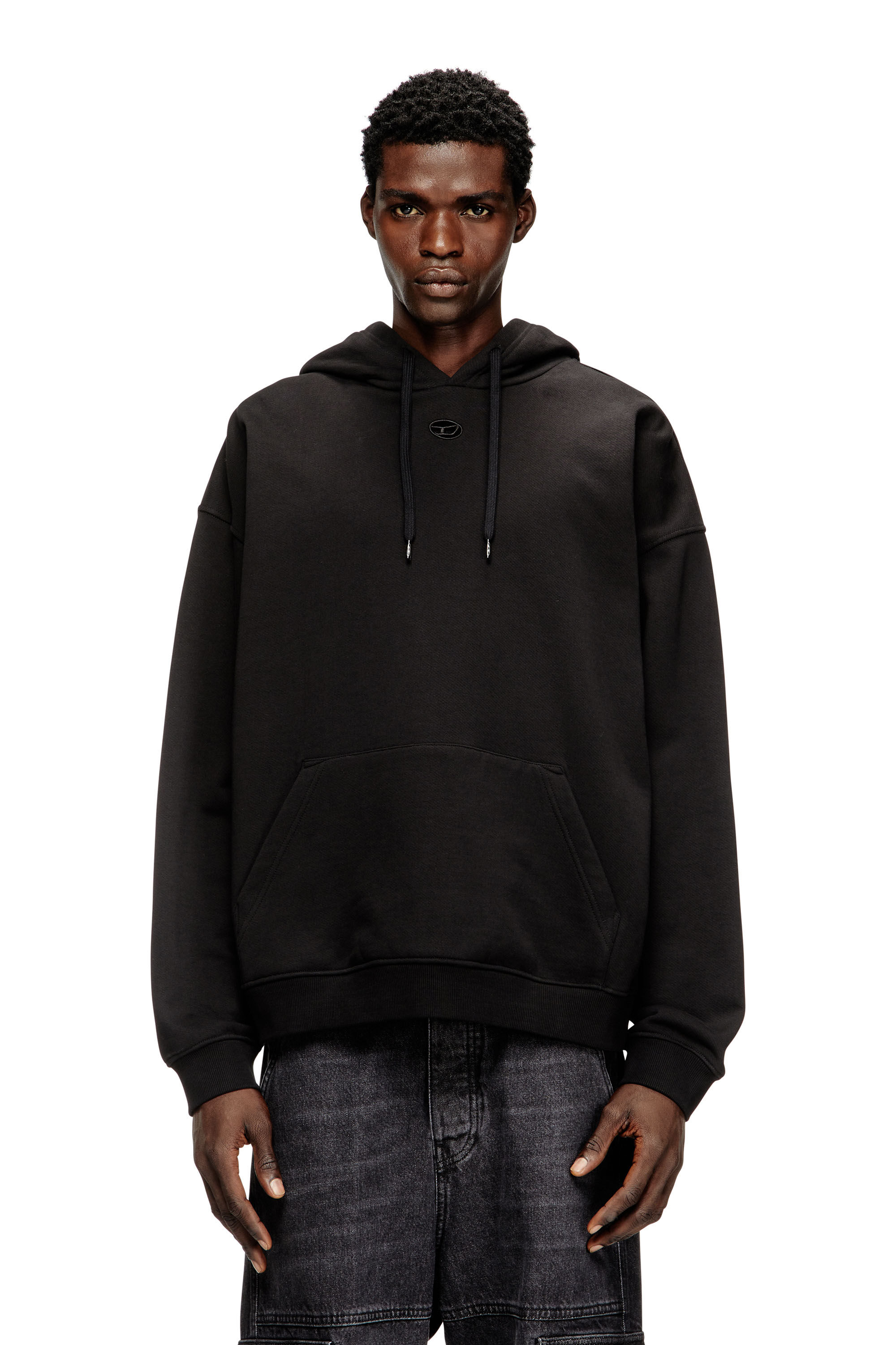 dustbox dbx HOODIE XXL 黒❸HEY-SMITH※SHANK Men's Relaxed fit hoodie with kangaroo pocket | Black | Diesel
