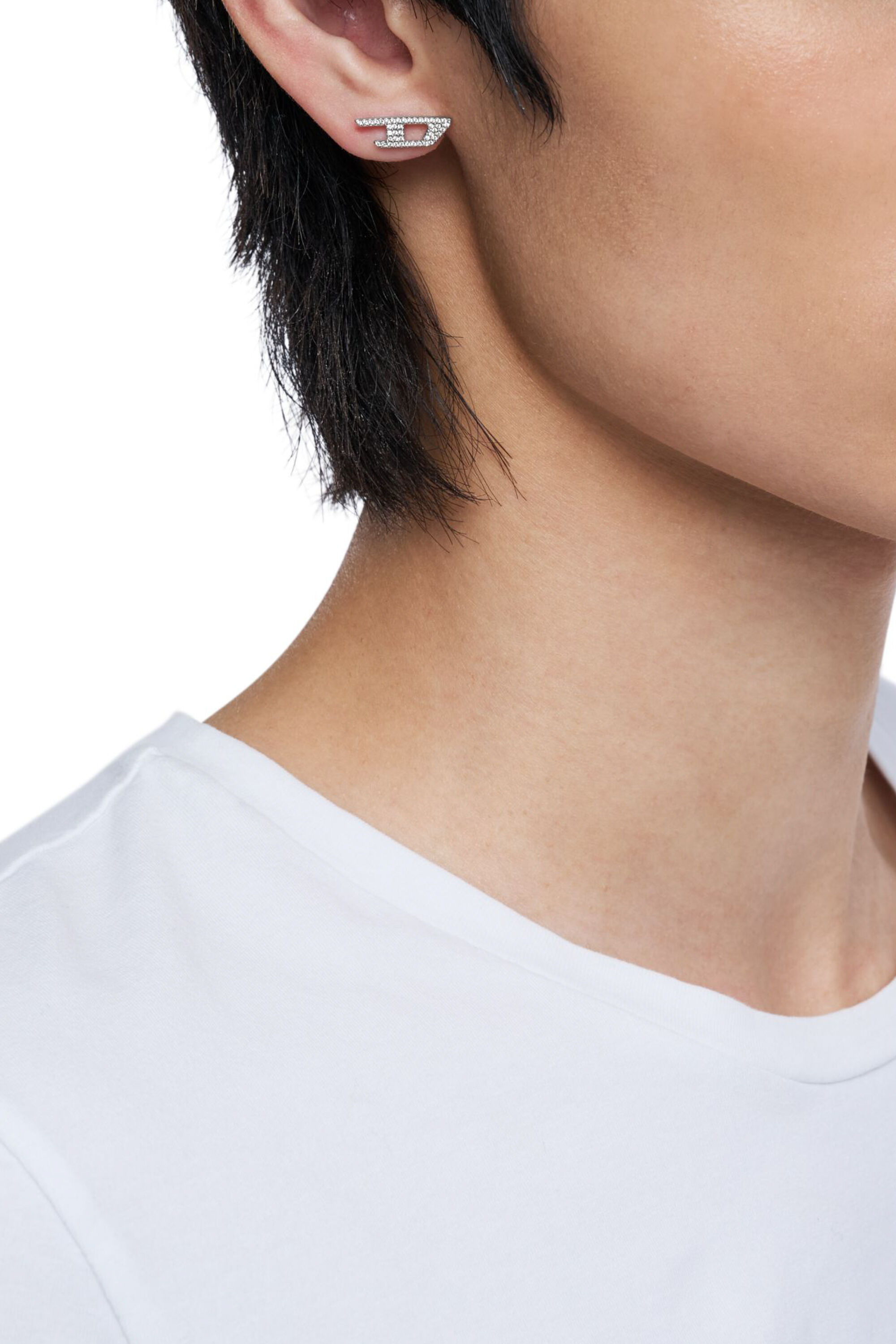 DIESELピアス　片耳用 Dx1630040 Jewellery Women's Stainless steel glitz stud earring | Silver | Diesel