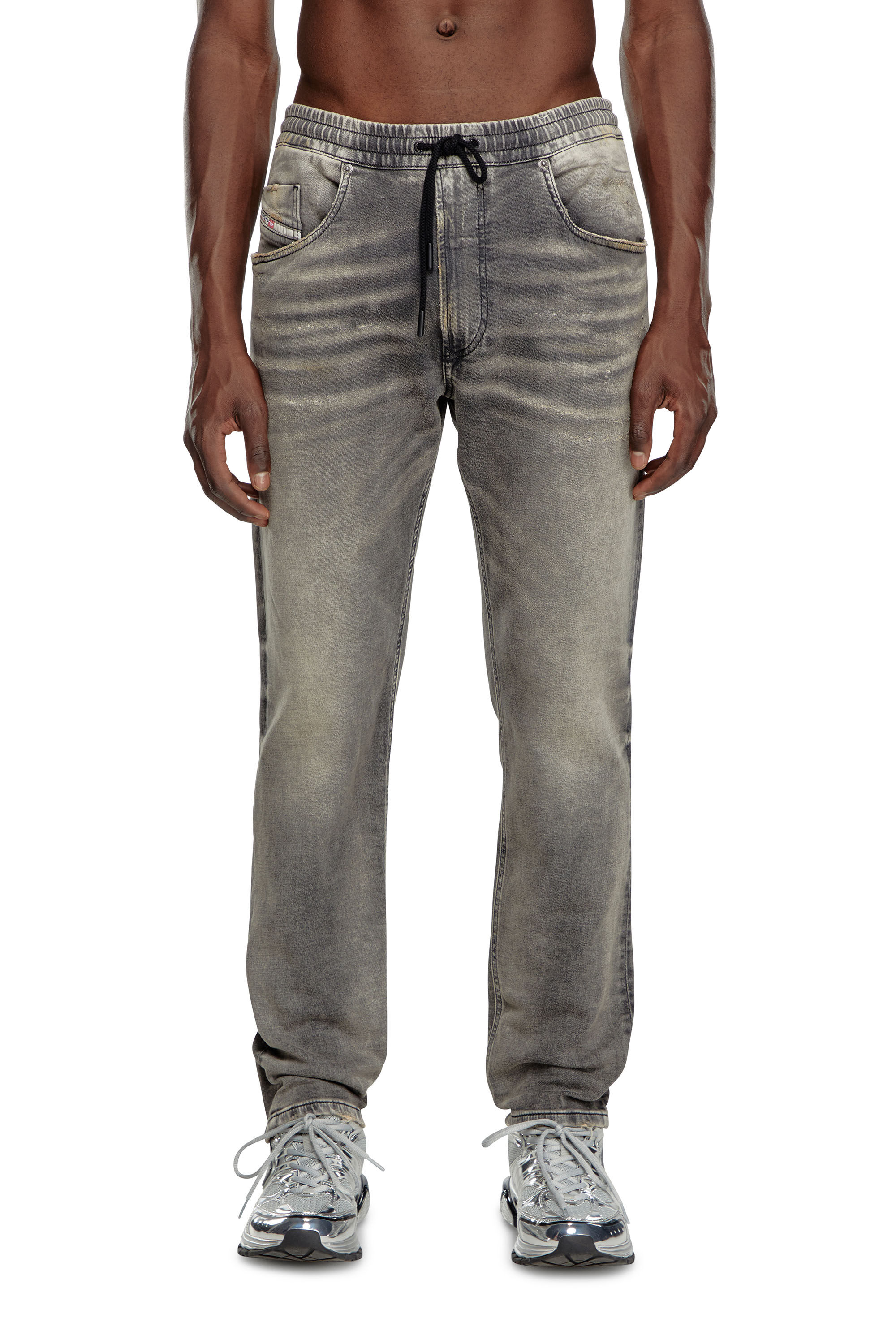 Diesel - Man's Regular 2030 D-Krooley Joggjeans® 068LQ, Grey - 3