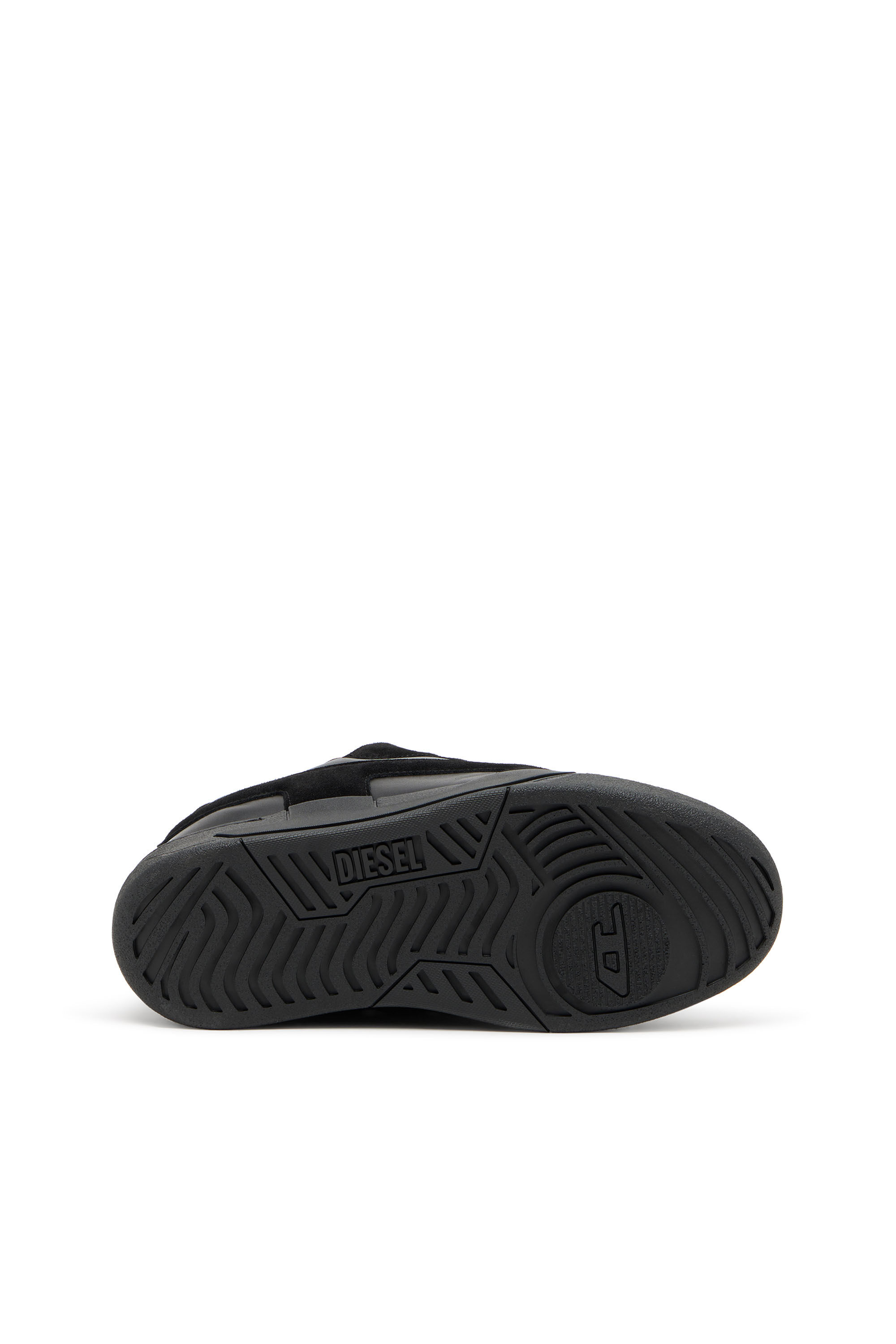 Men's D-Ollie-Monochrome sneakers in suede and leather | Black