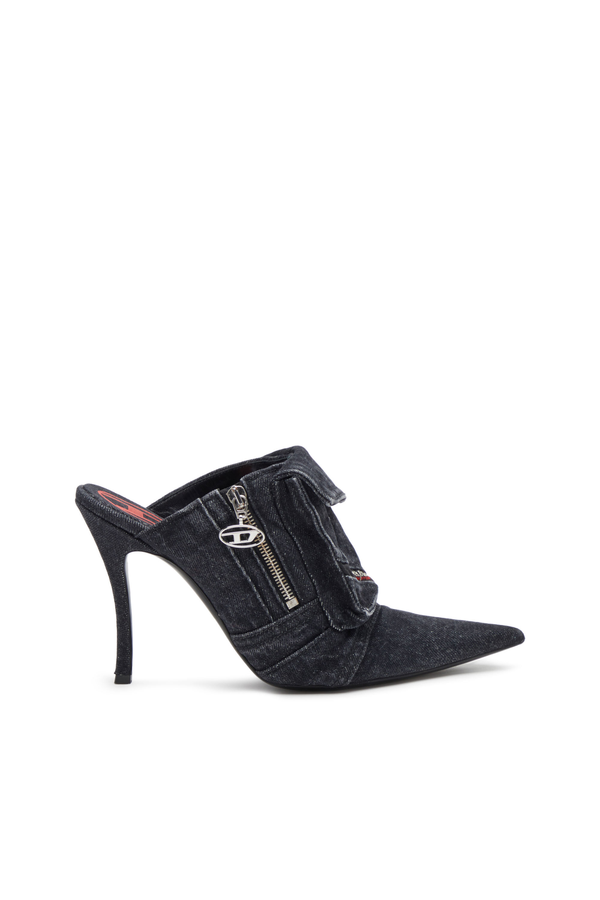 Black snakeskin mules sales