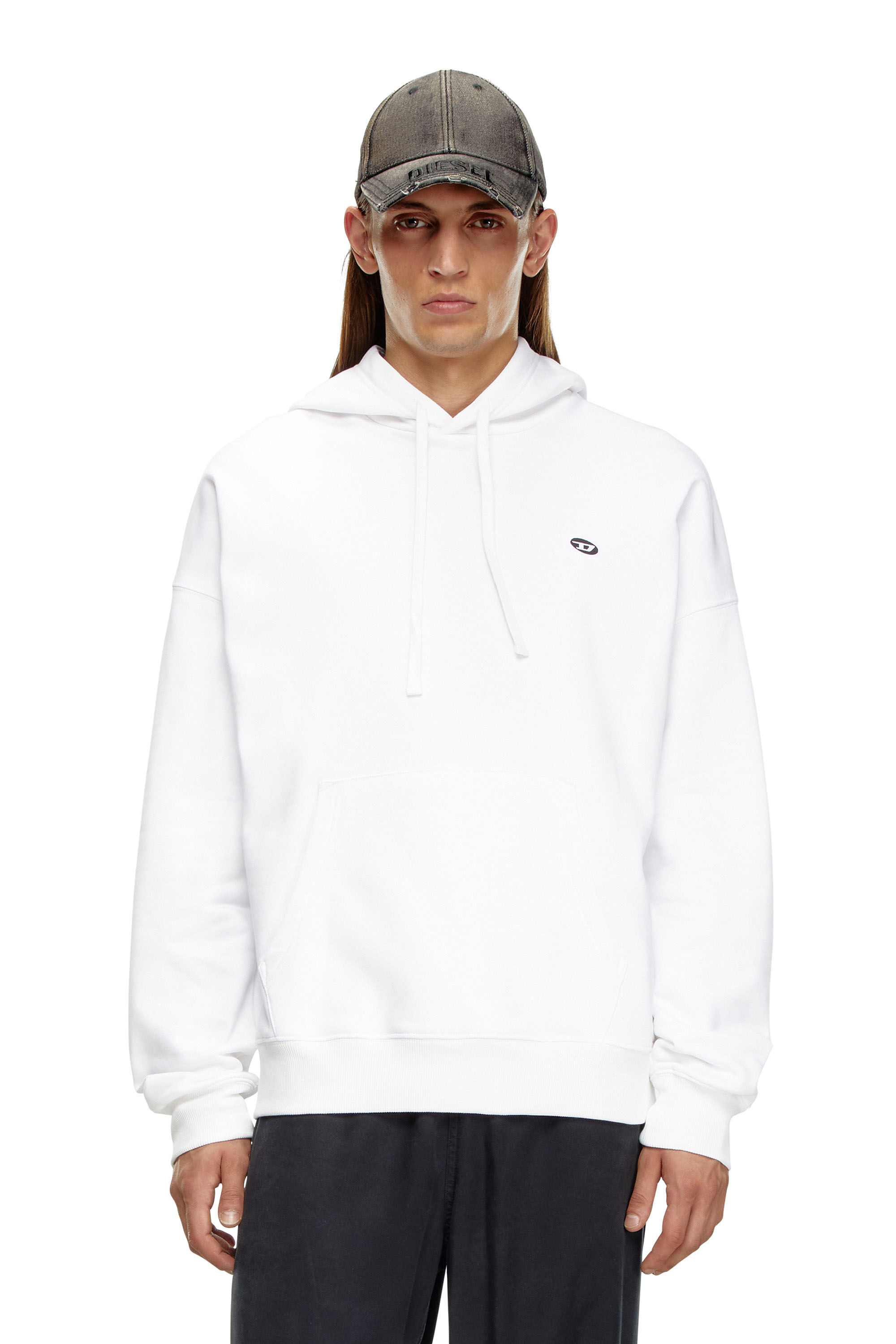 S ROB HOOD DOVAL PJ Man Hoodie with oval D patch Diesel