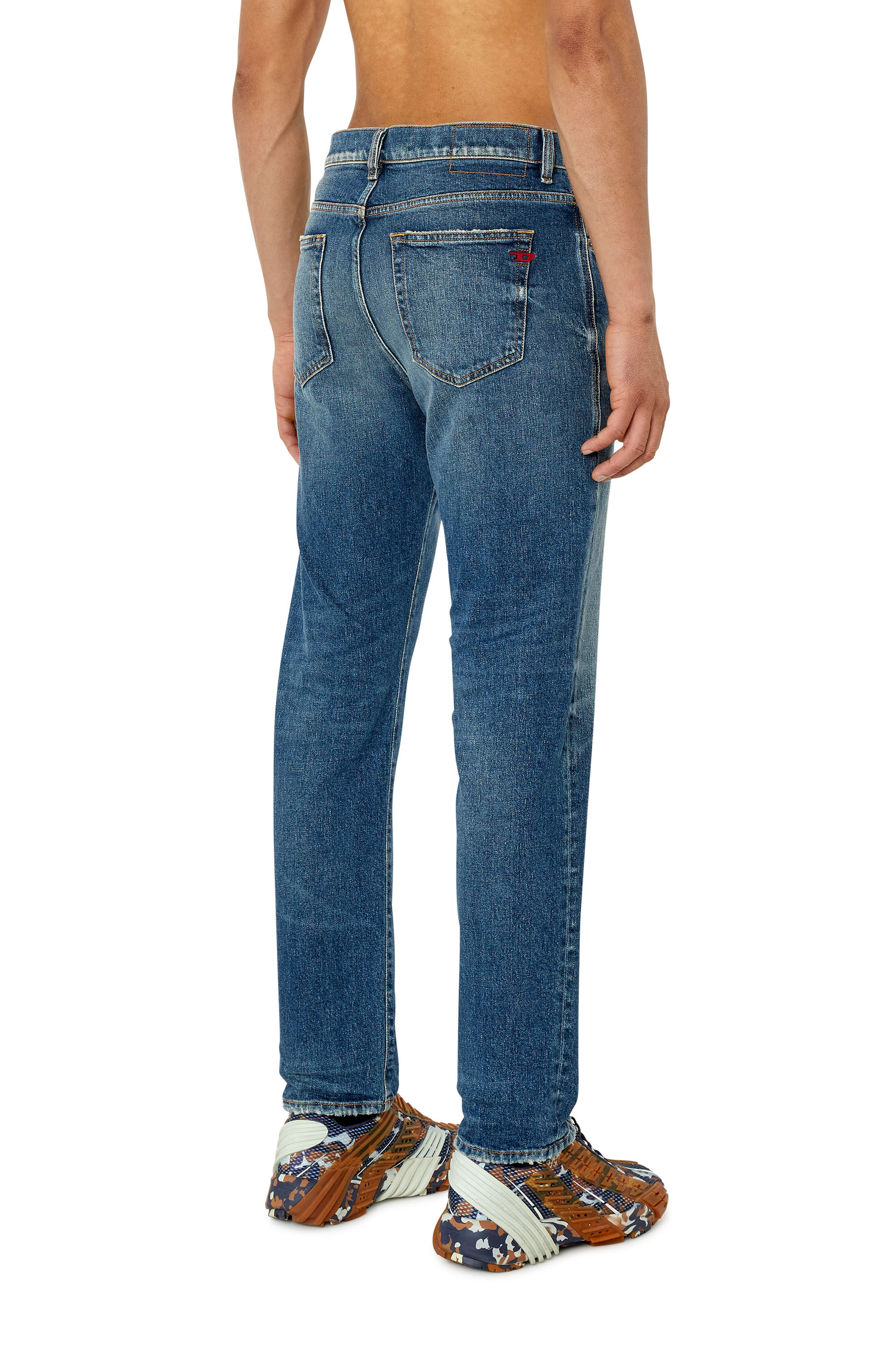 2020 D VIKER Man straight Medium blue Jeans button fly Diesel