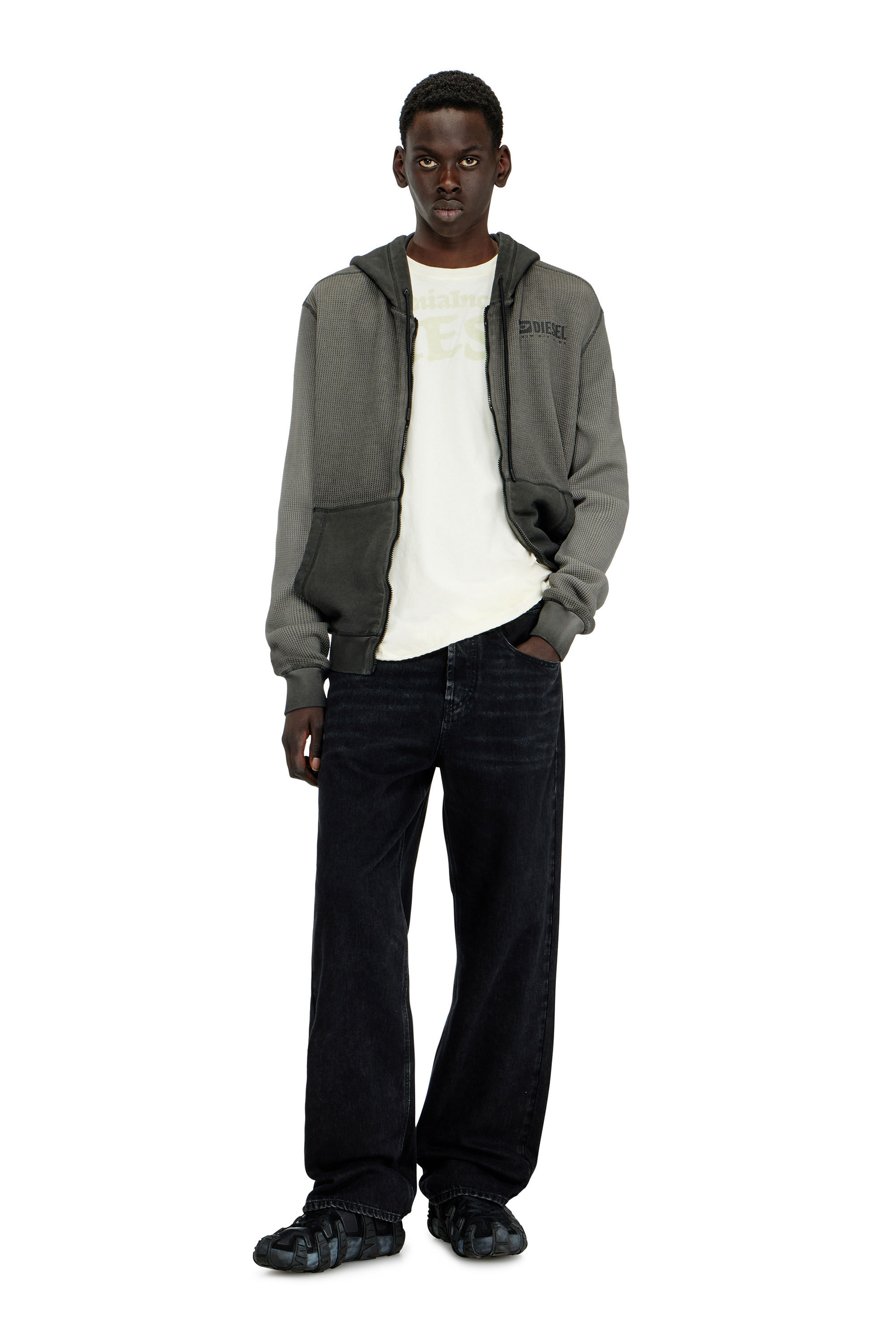 Men's Relaxed Jeans | Black/Dark grey | Diesel 2001 D-Macro