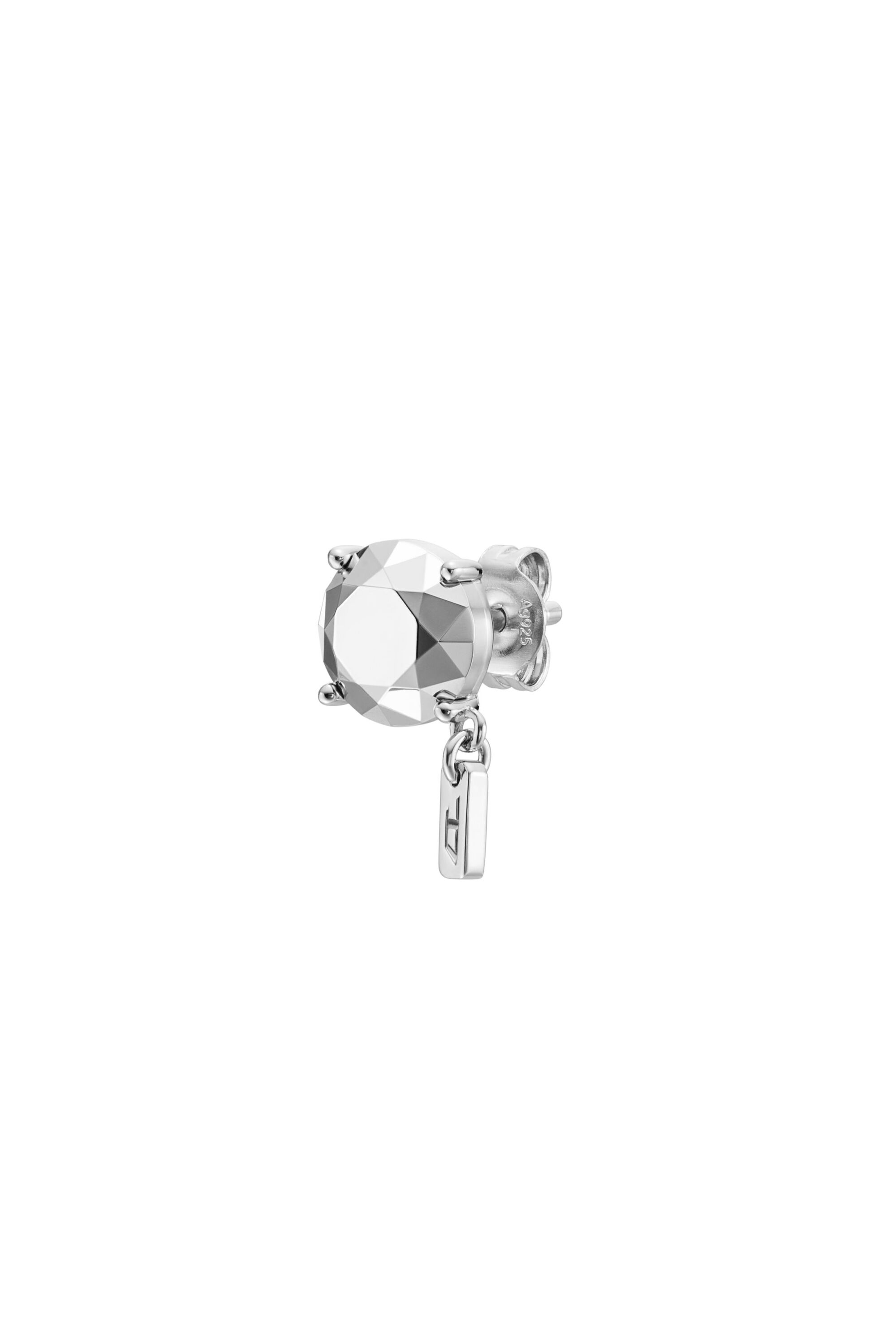 Diesel - DL1352040 STERLING SILVER JEWEL, Unisex's Diamond Cut Sterling Silver Stud Earring in Silver - 2