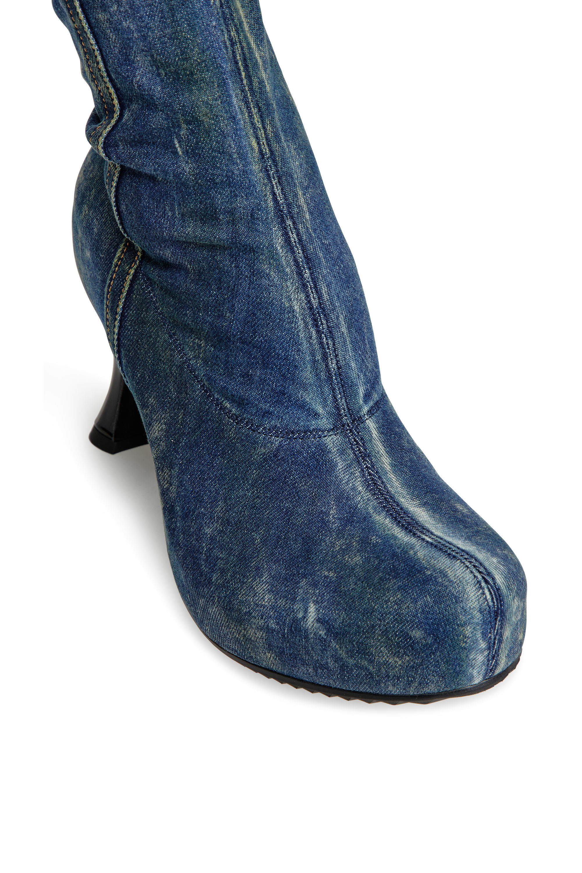 Women s D Woodstock Over the knee boots in denim Blue Diesel