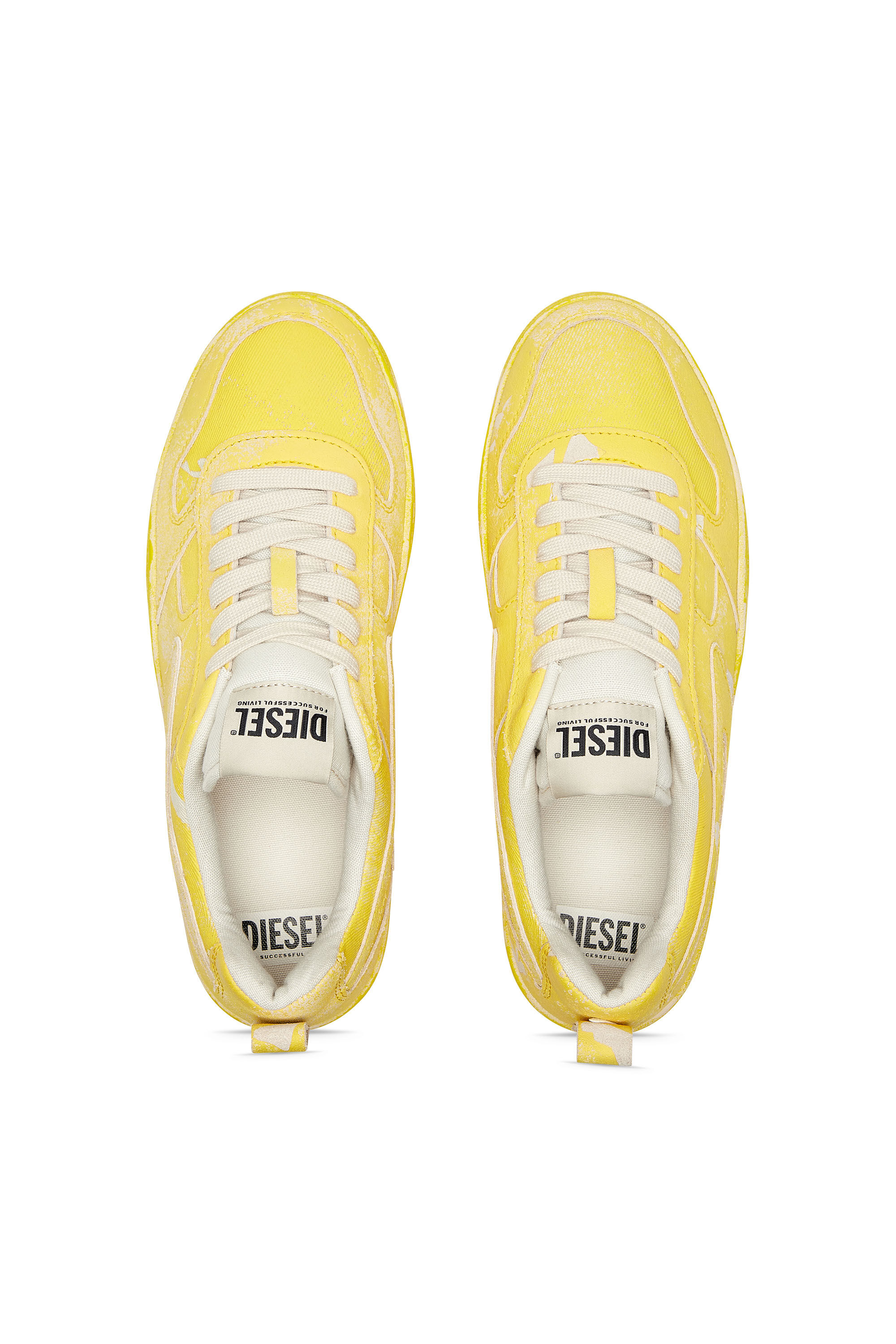 Diesel - S-UKIYO V2 LOW, Man's S-Ukiyo V2 Low - Low-top sneakers with peel-off effect in Yellow - 4