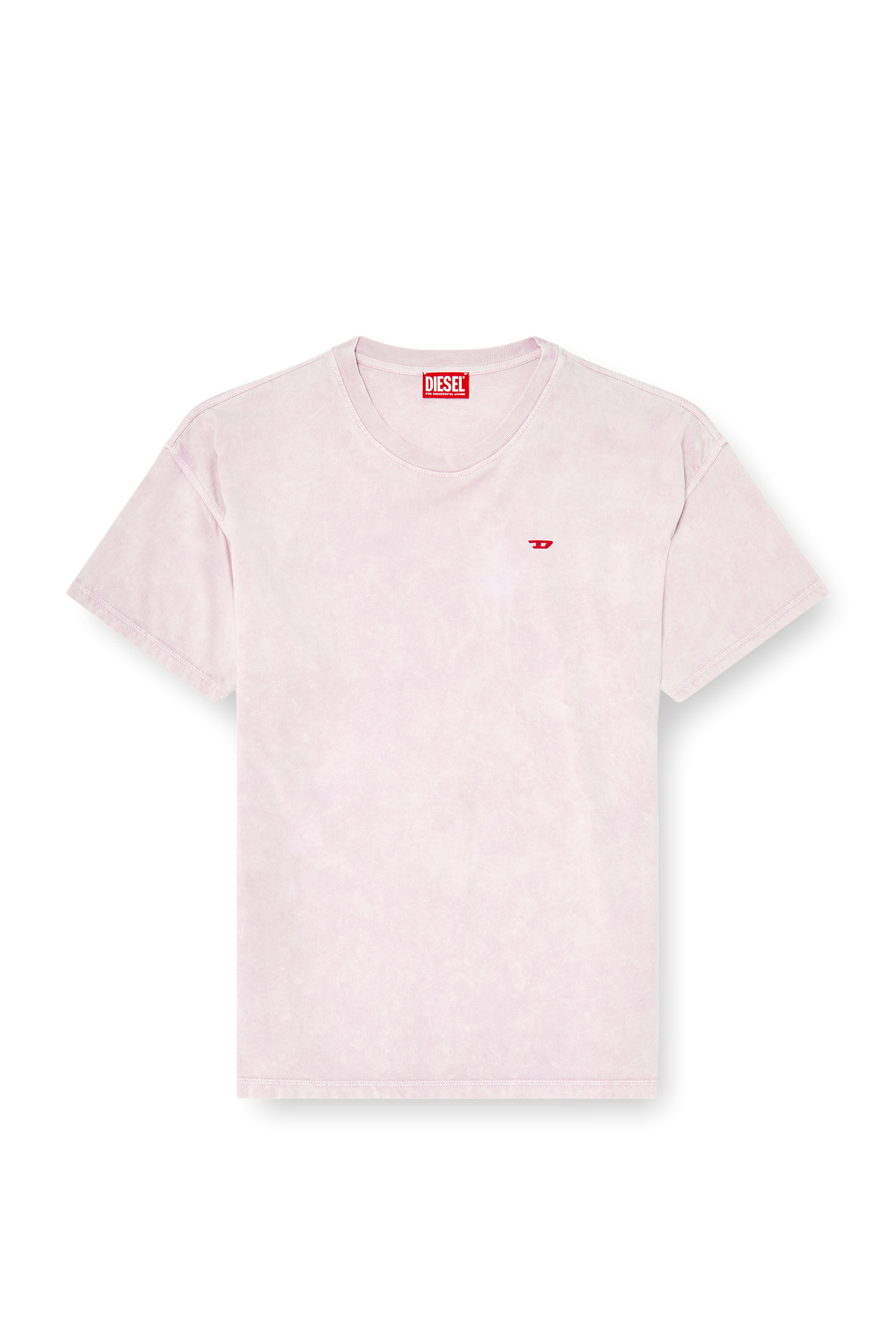 Diesel - T-BOXT-AA14, Man's Cotton T-shirt with treated effect in Pink - 2