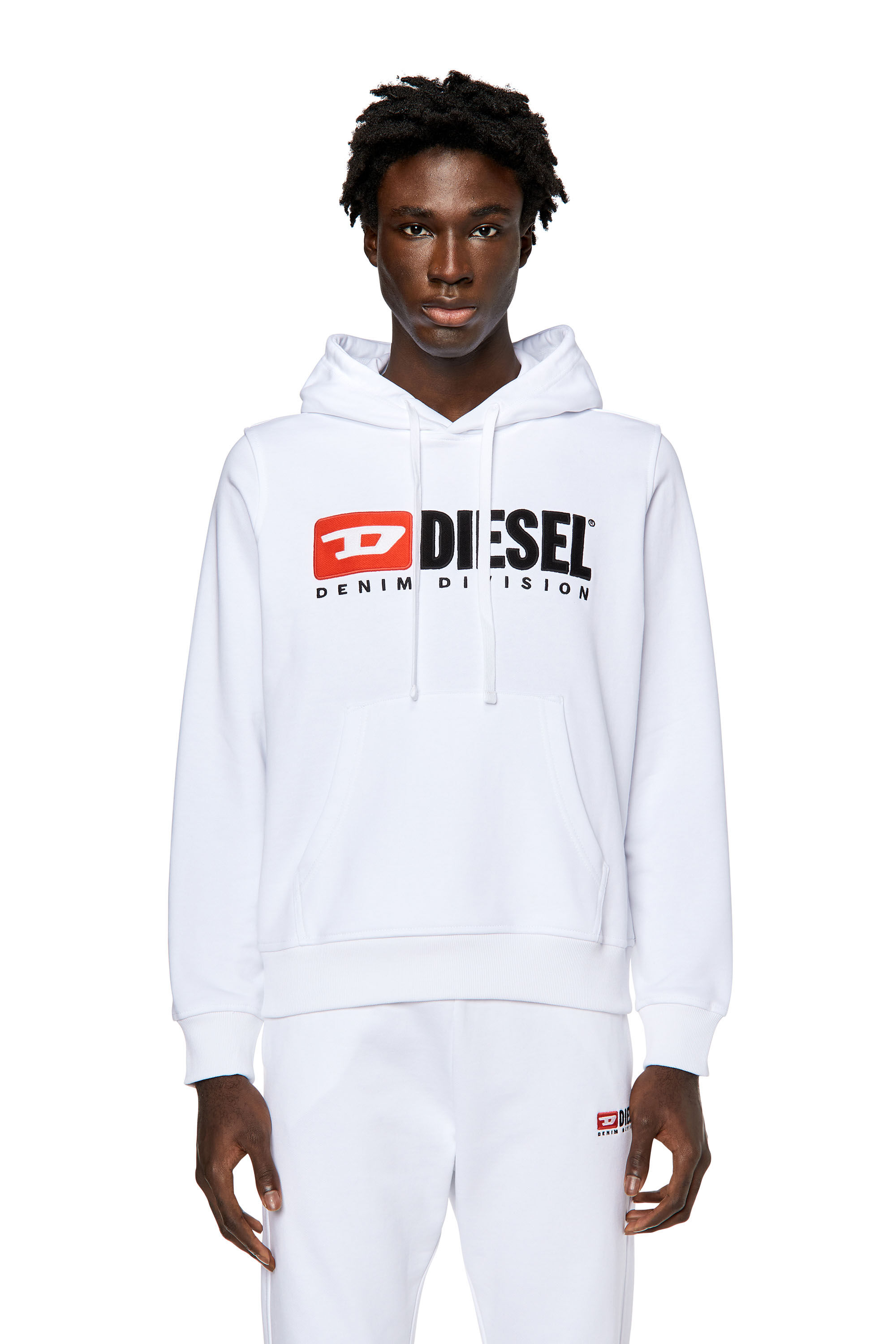 Diesel white hoodie on sale