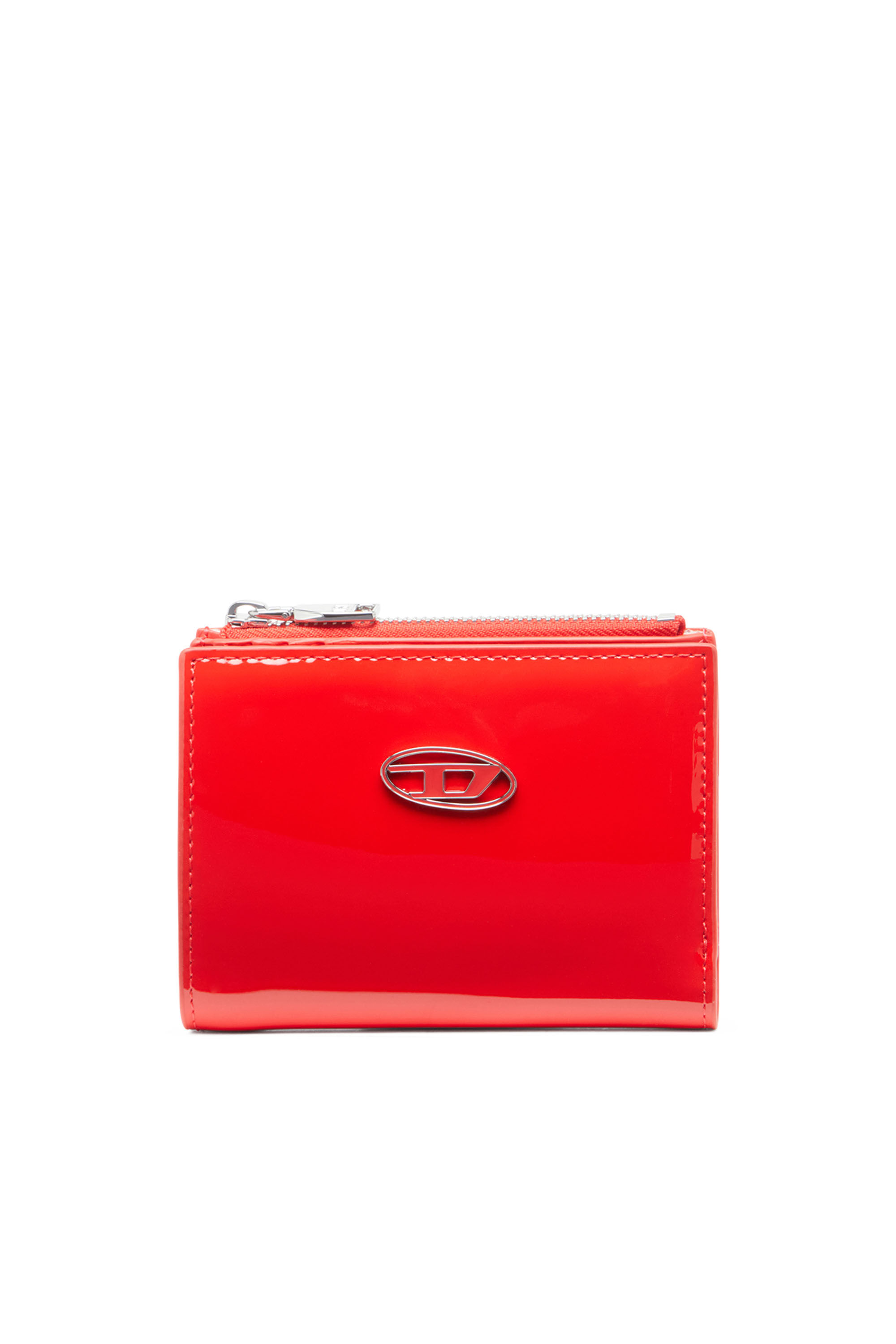 Women s Small wallet in glossy leather Red Diesel