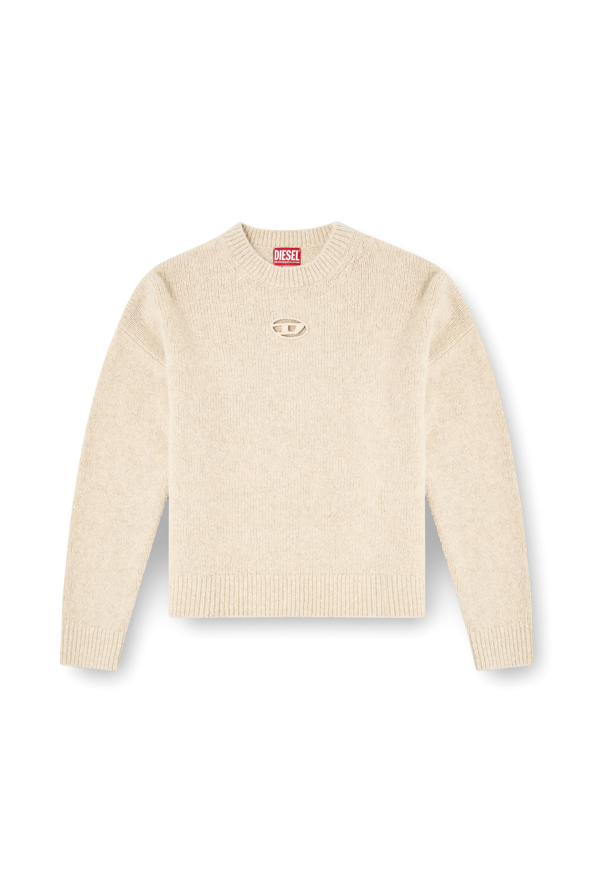 Diesel - M-AREETA, Woman's Jumper in wool and alpaca blend in Beige - 2