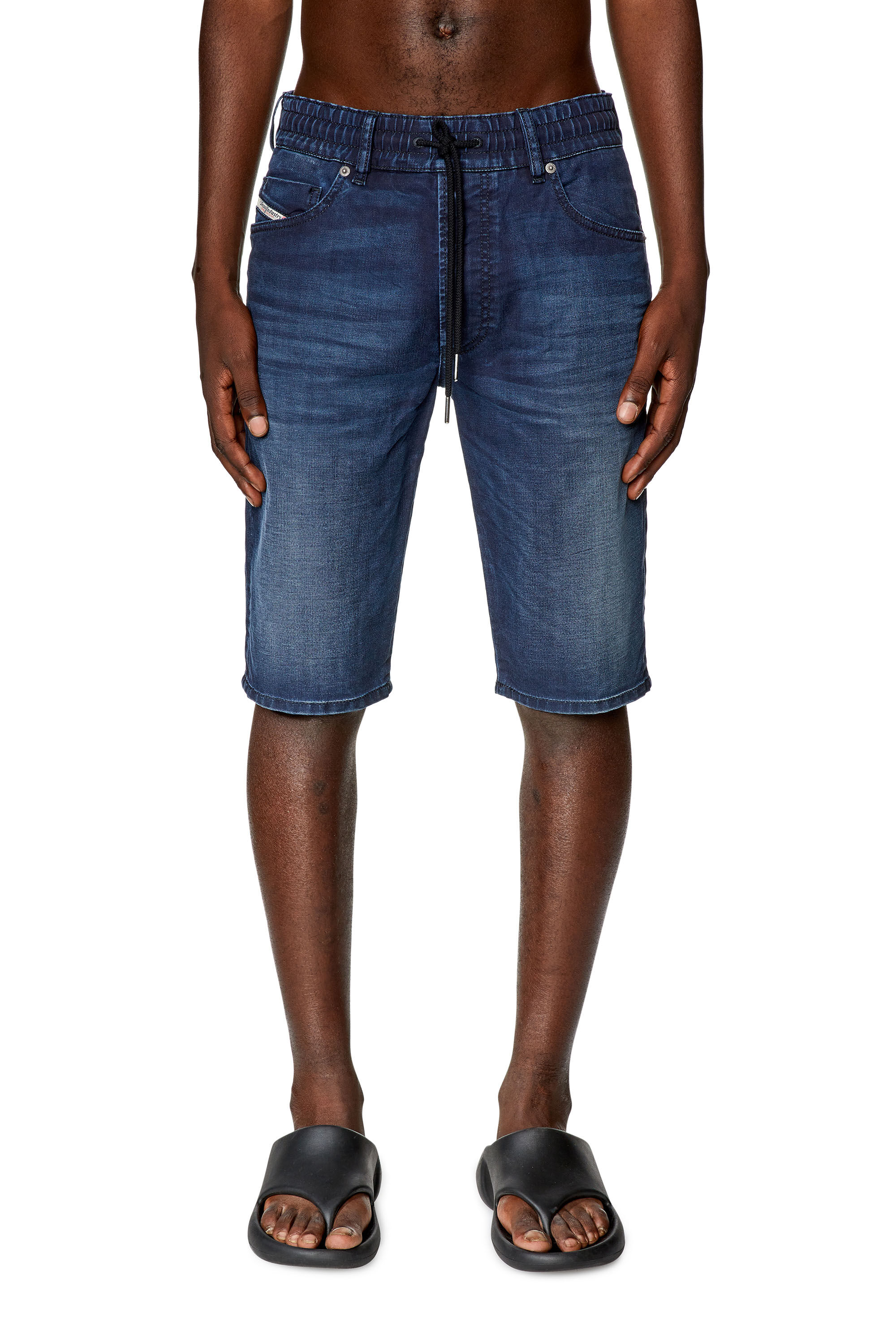 Diesel - D-KROOLEY-SHORT JOGG, Man's Chino shorts in JoggJeans in Dark Blue - 3