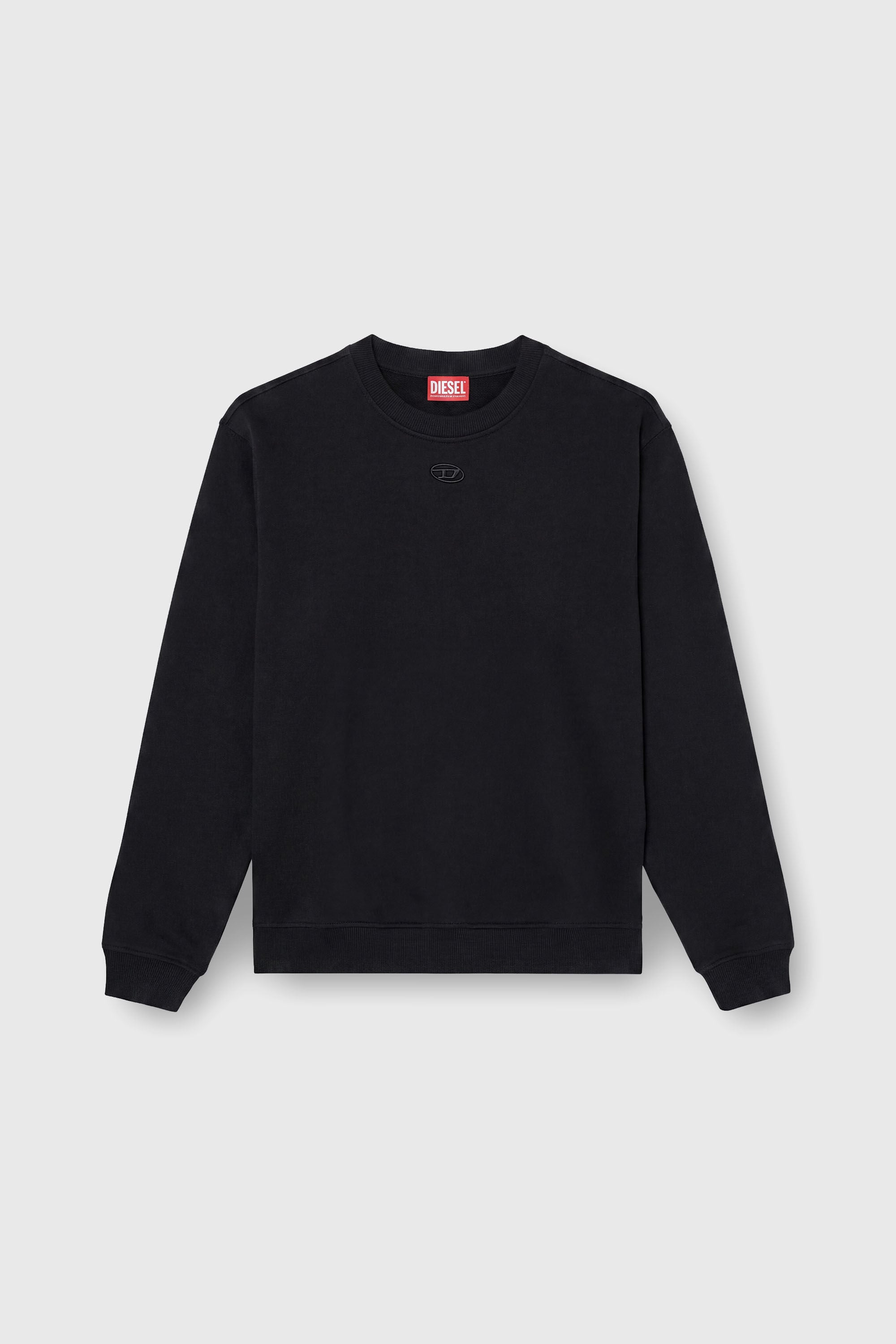Diesel - F-NORMY-OD, Woman's Cotton sweatshirt with Oval D embroidery in Black - 2