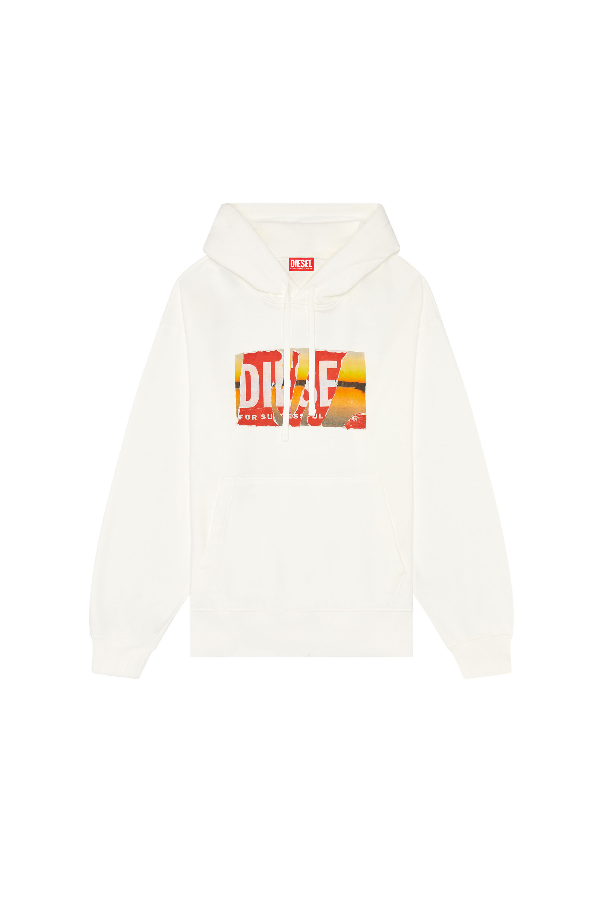 Men s Oversized hoodie with peel off logo S MACS HOOD POFF L1 Diesel