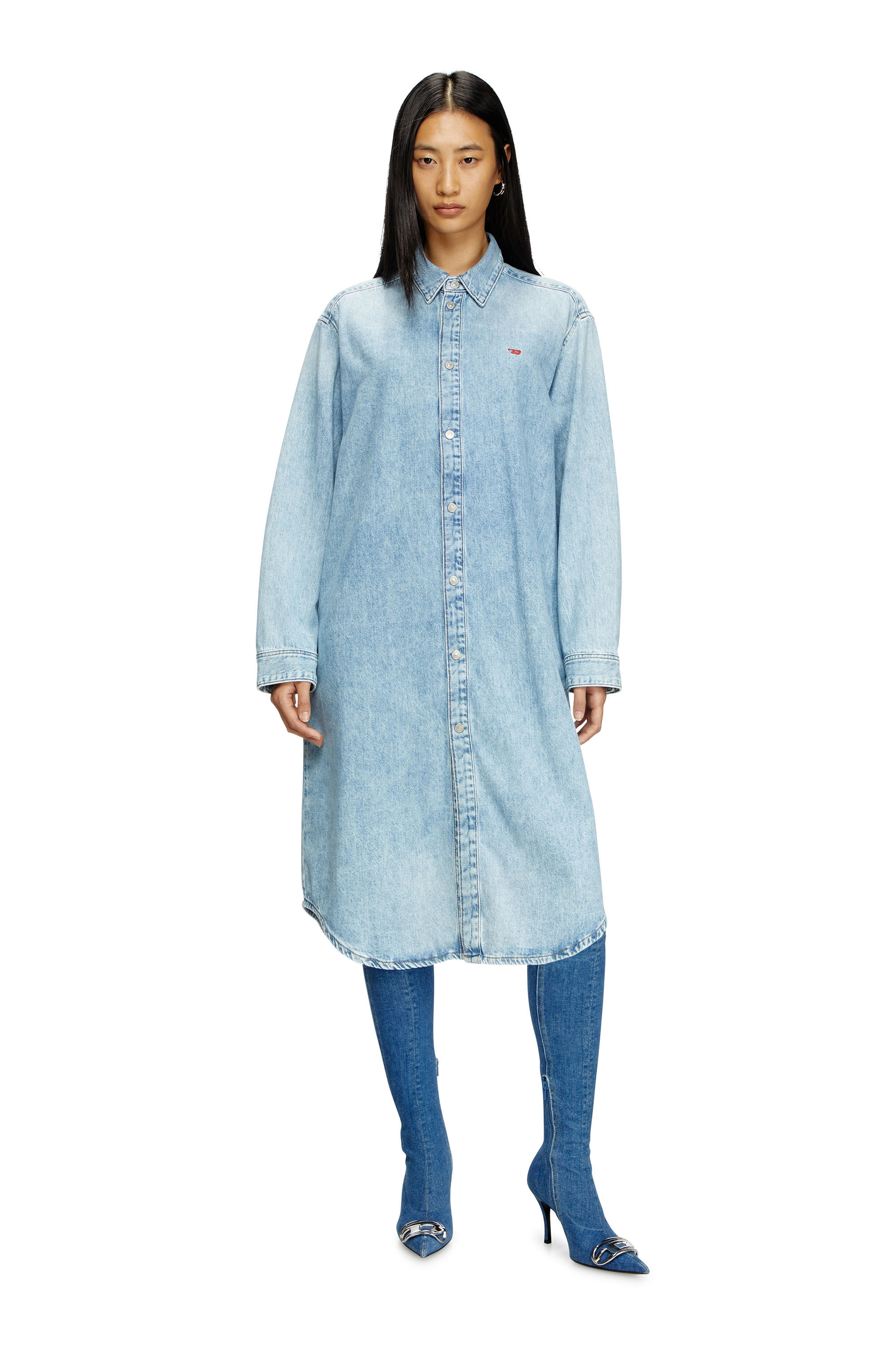 Tall denim shirt dress discount