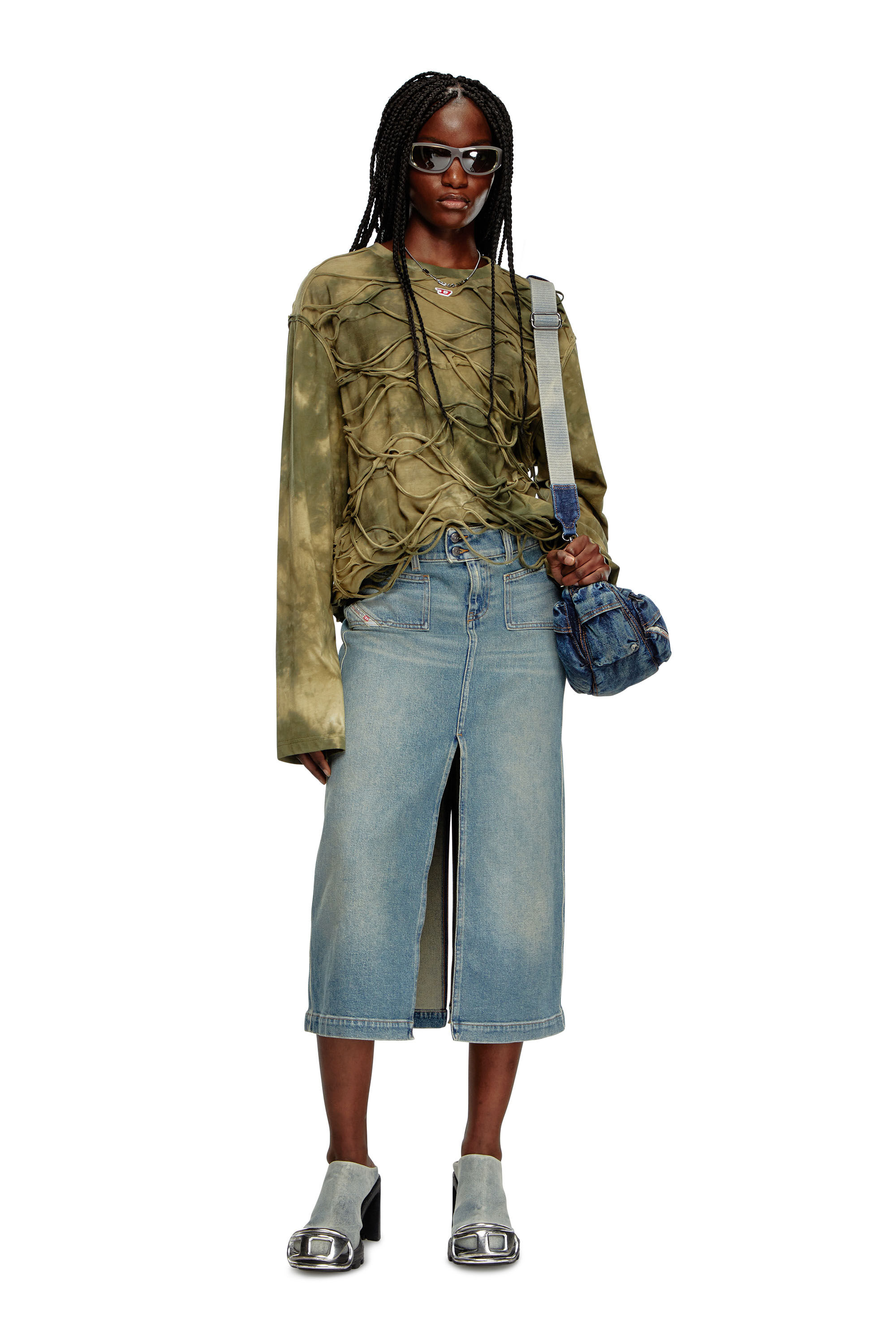 Denim midi skirt 80 shop
