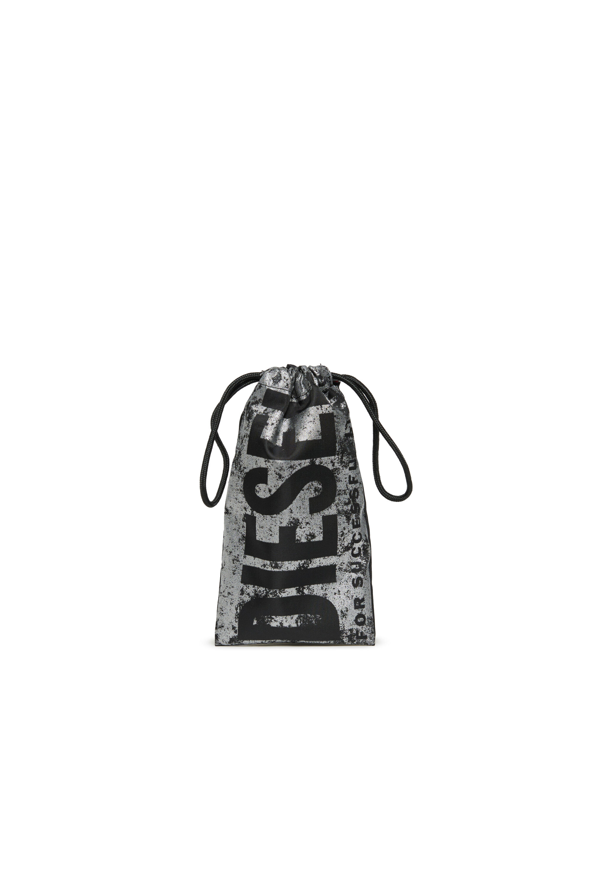 Diesel - WIXY, Woman's WIXY-Fabric bag with all-over logo in Black - 1