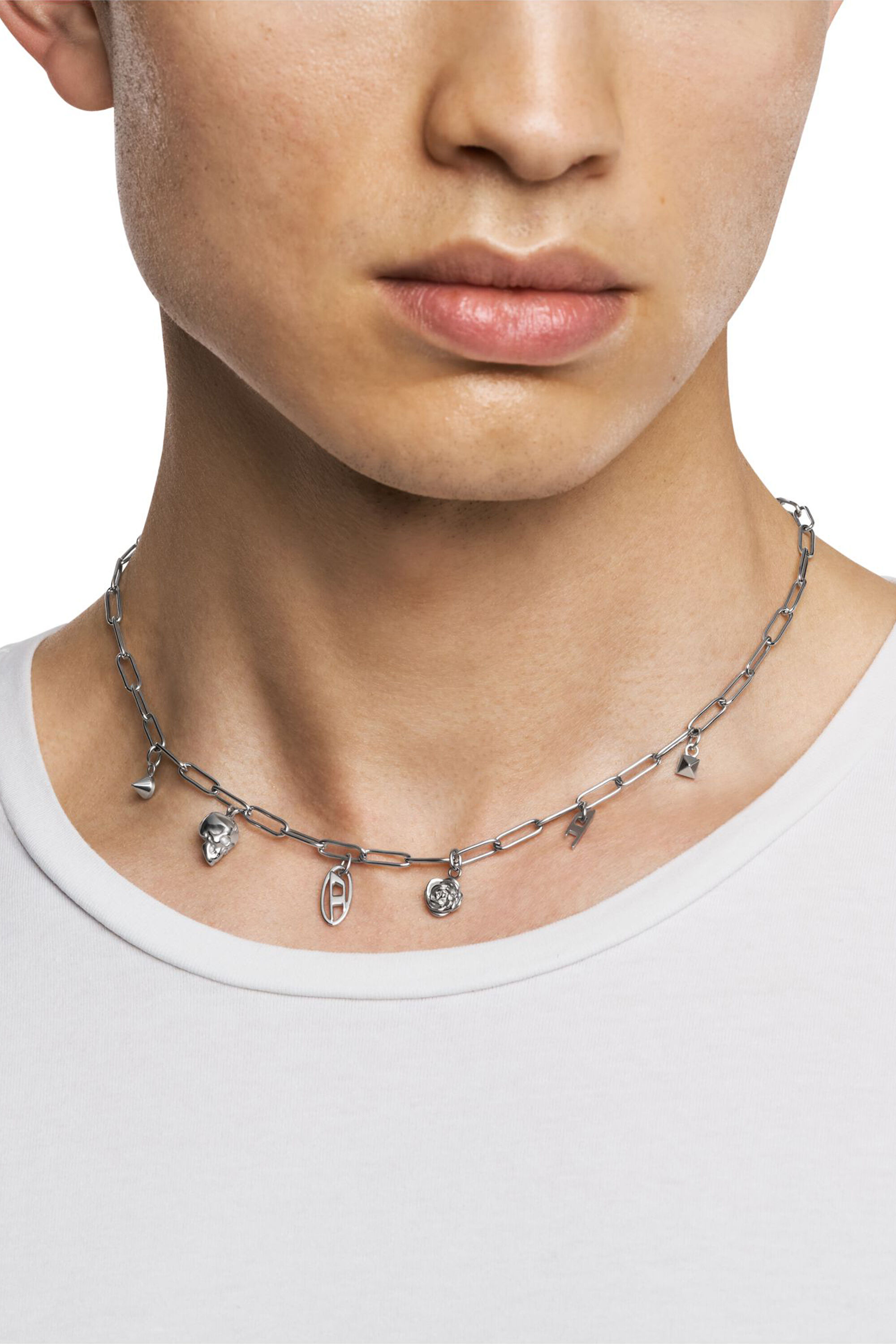 Women's Stainless Steel Charm Necklace | Silver | Diesel {{Country}}