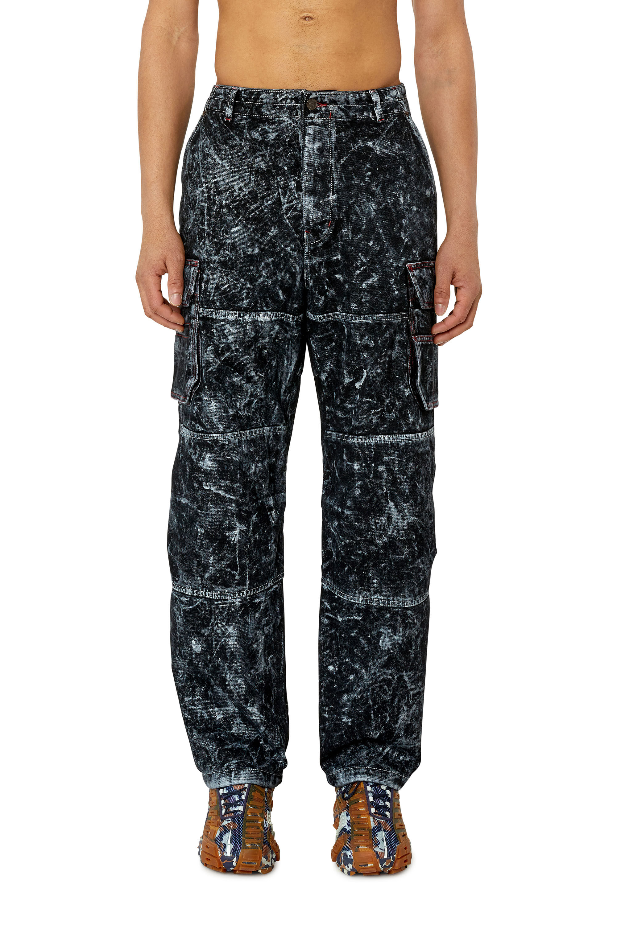 Diesel - D-Fish 0EMAC Straight Jeans, Black/Dark grey - Image 3