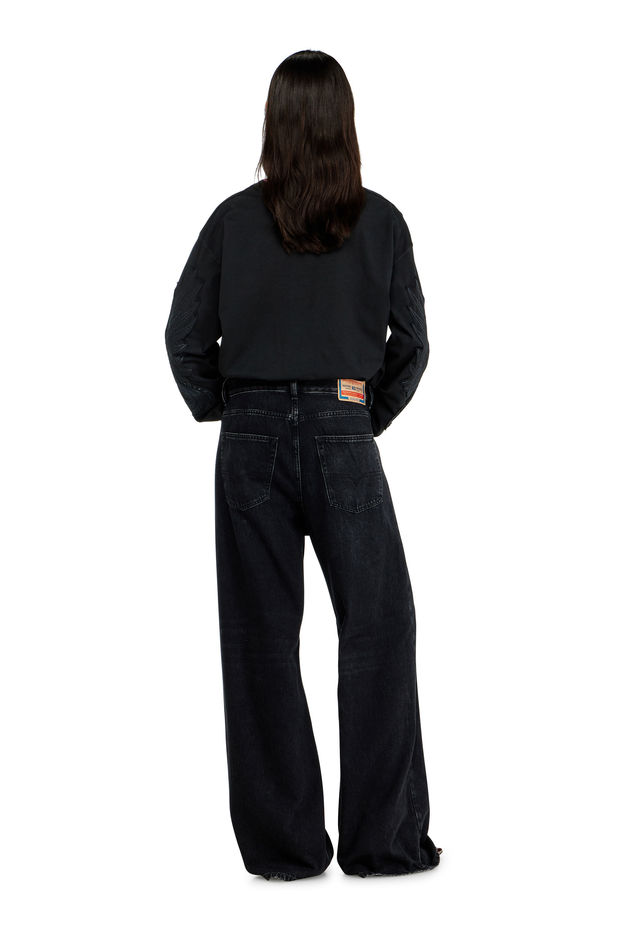 Women's Relaxed Jeans | Black/Dark grey | Diesel 1996 D-Sire