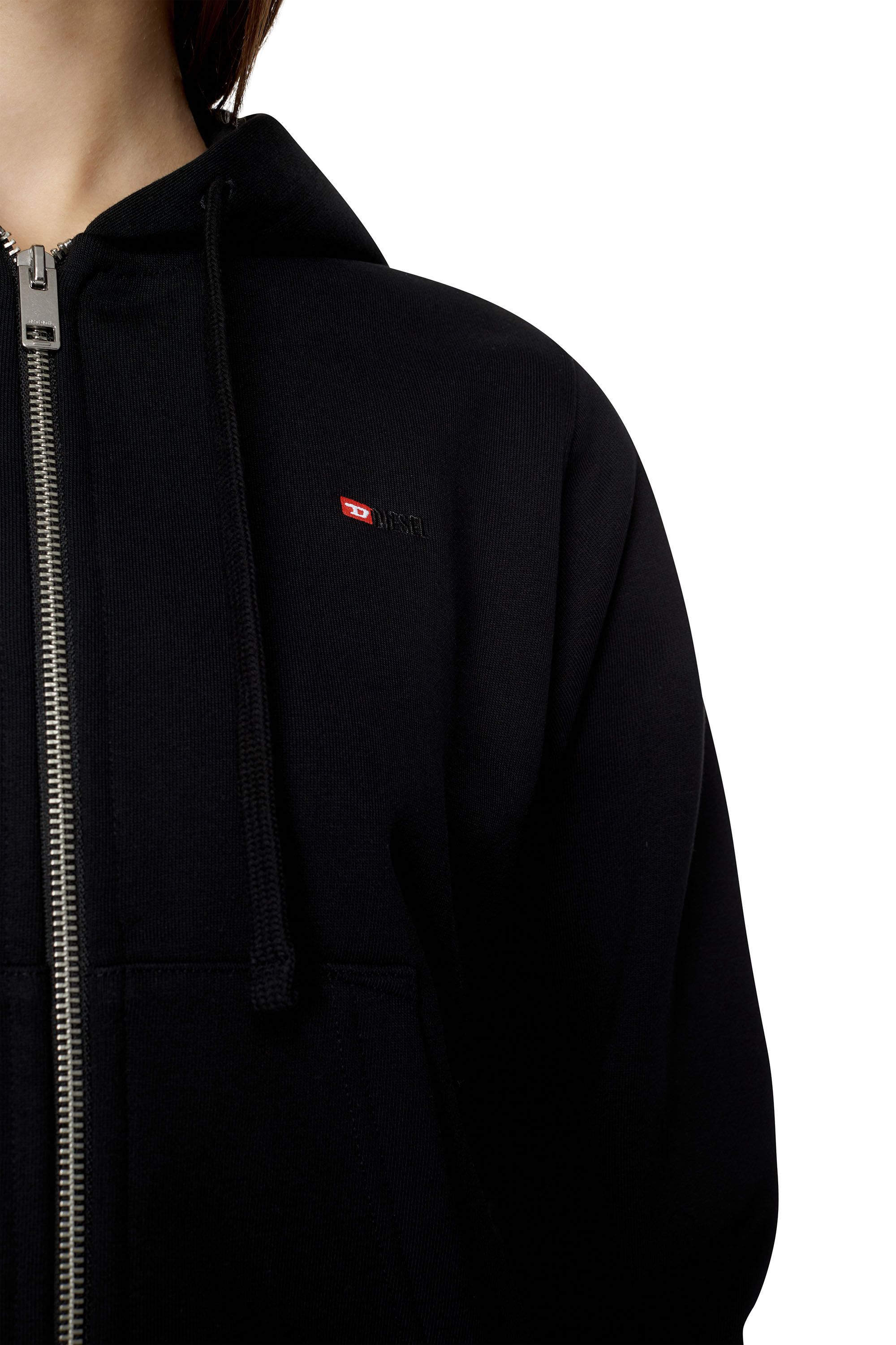 Diesel - F-REGGY-HOOD-ZIP-MICRODIV, Black - Image 6
