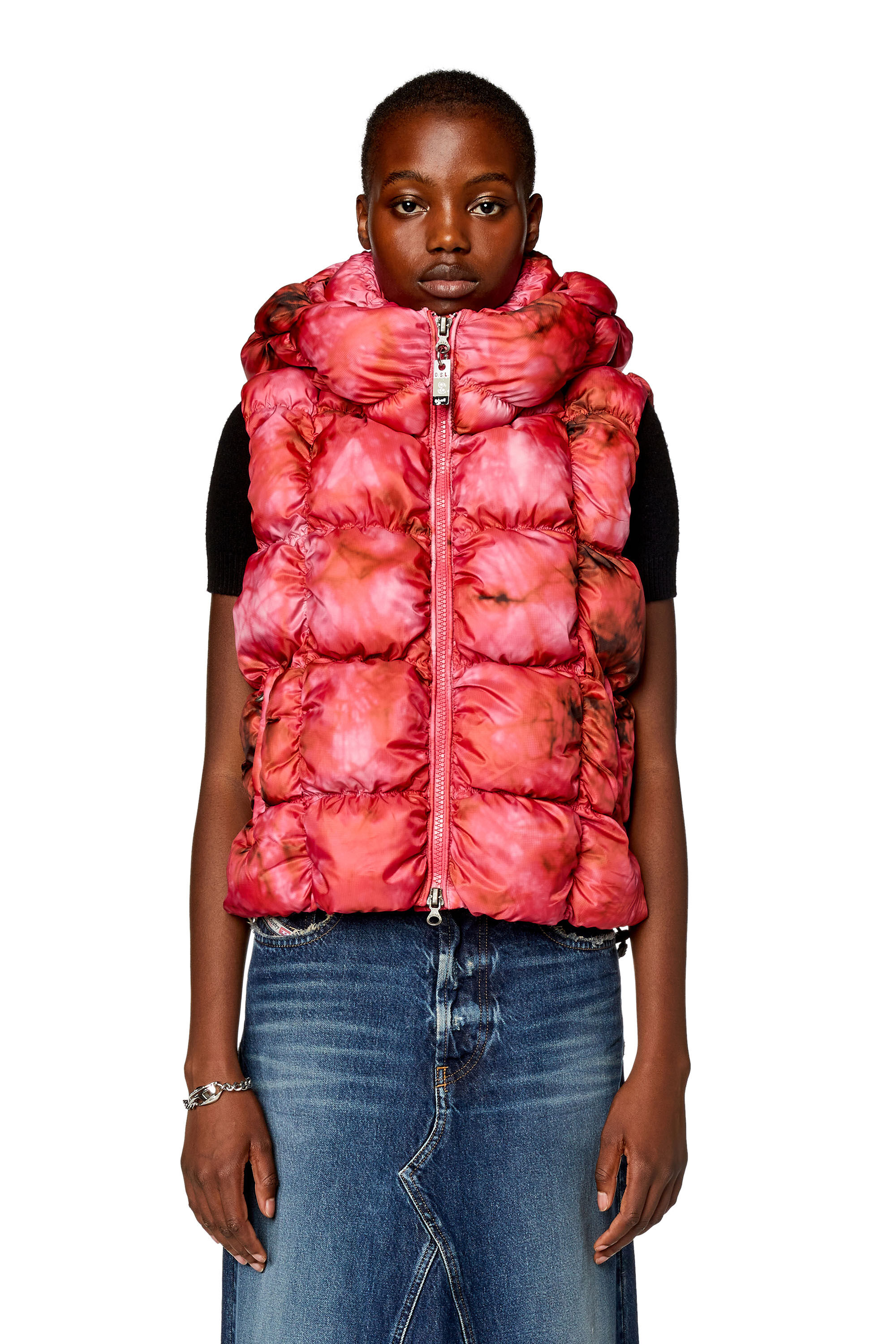 Red shop puffer vest