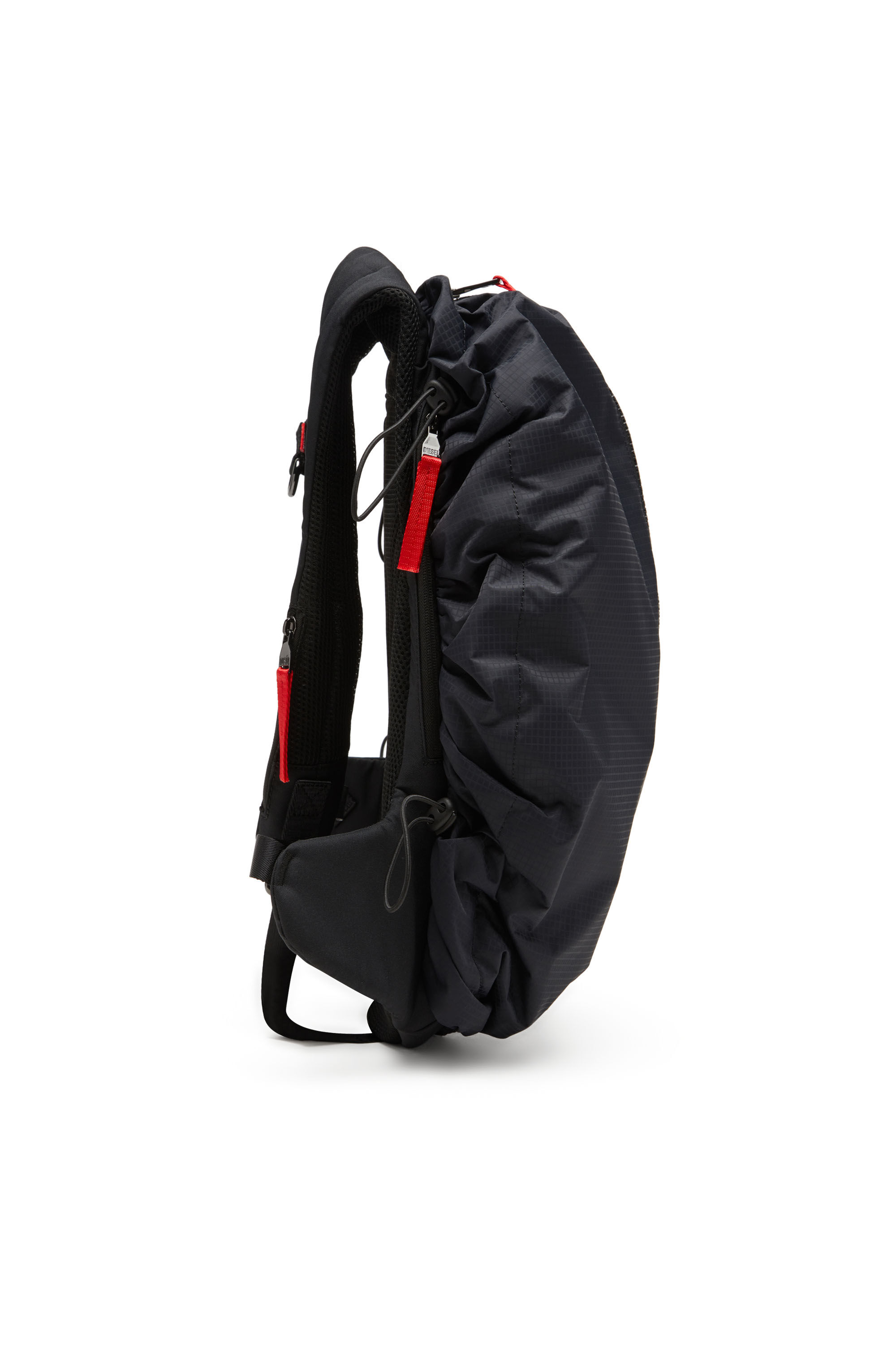 Diesel - ZIP-D BACKPACK X, Man's Zip-D-Backpack in check-jacquard shell in Black - 4