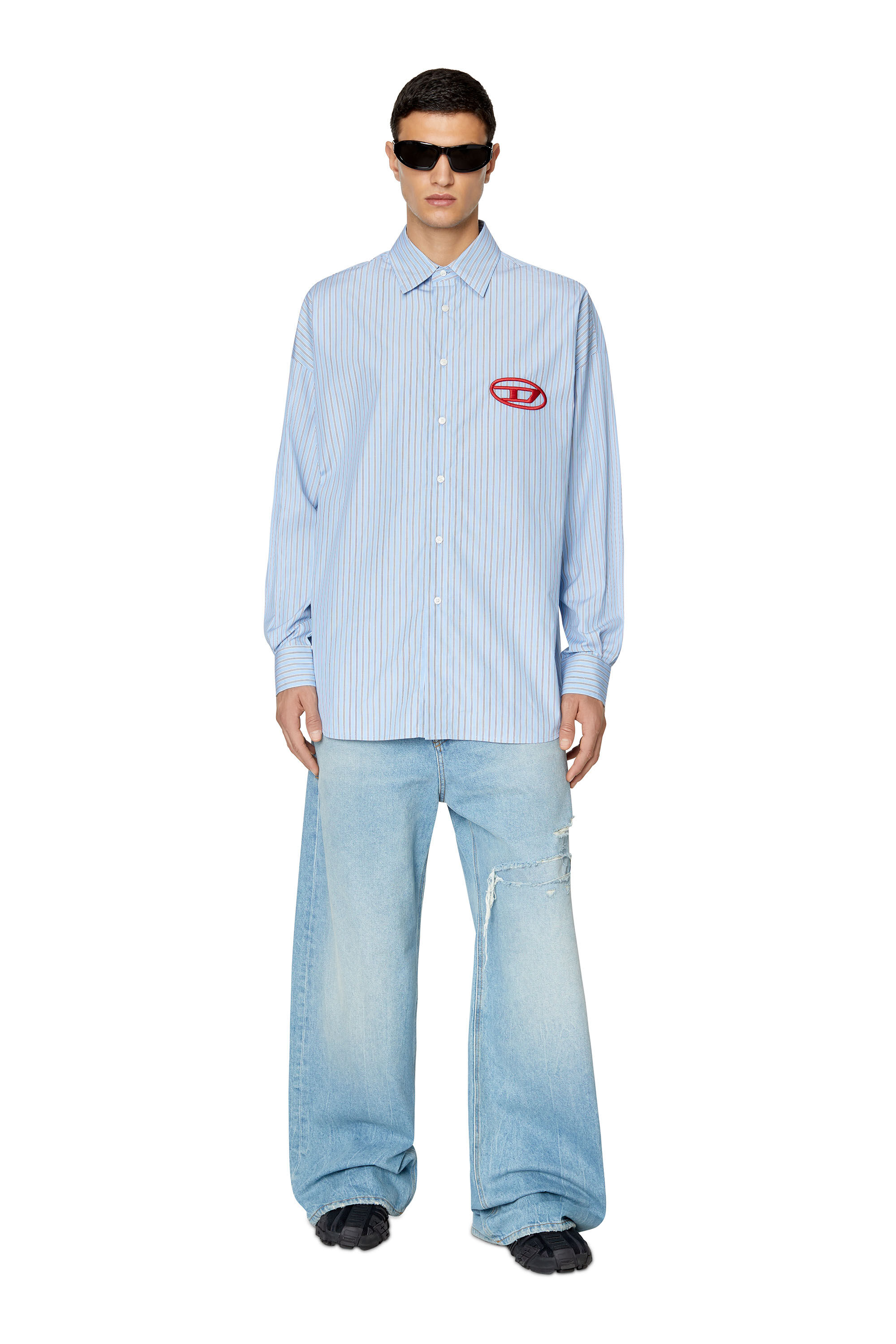 diesel blue shirt