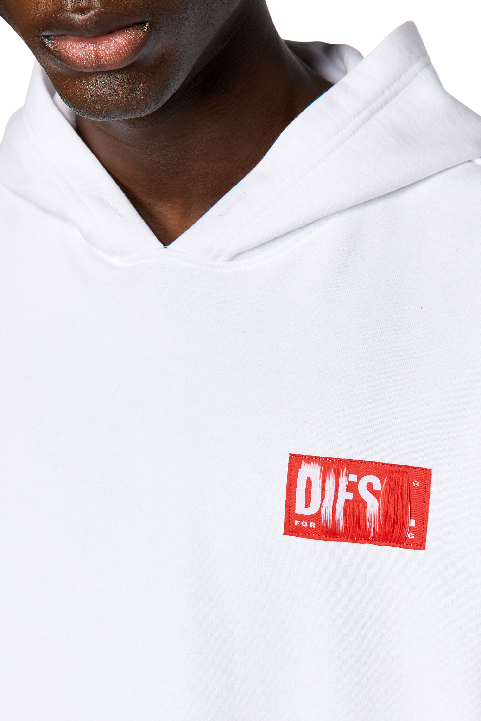 Diesel white hoodie hotsell
