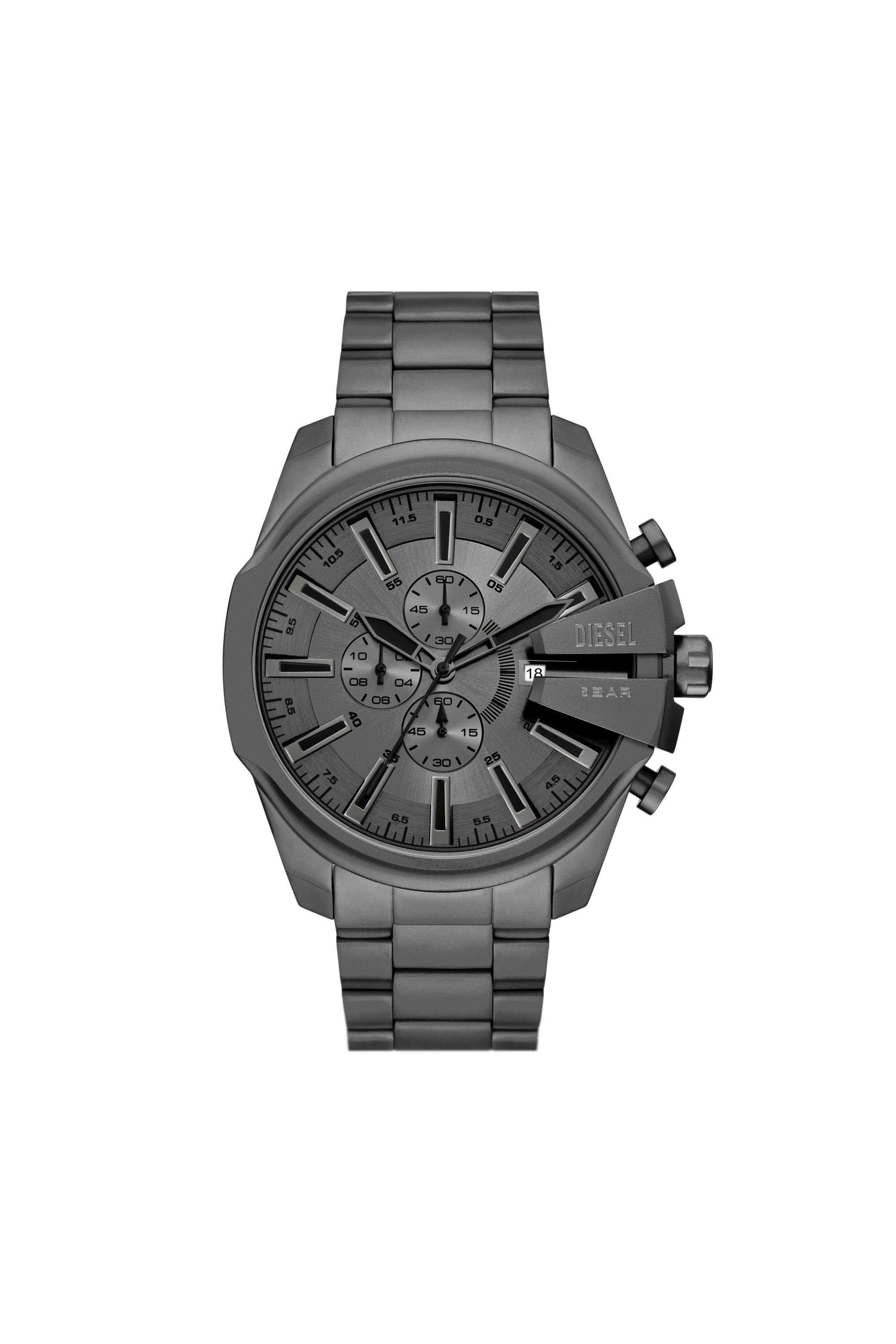 AAAgm Men's Diesel Mega Chief Slim Chronograph Gray Stainless Steel