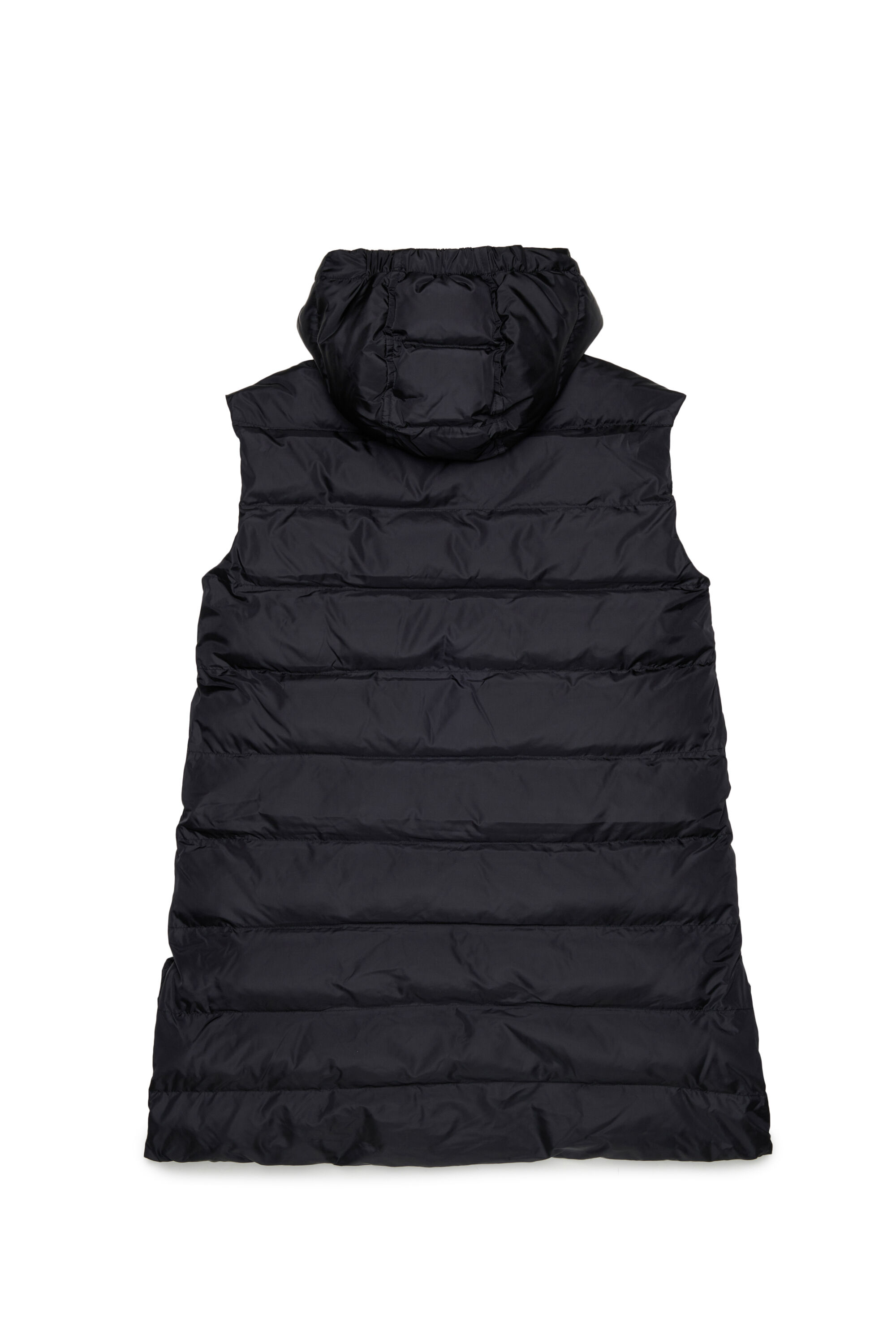 Diesel - JFENNY, Woman's Longline hooded puffer vest in Black - 2