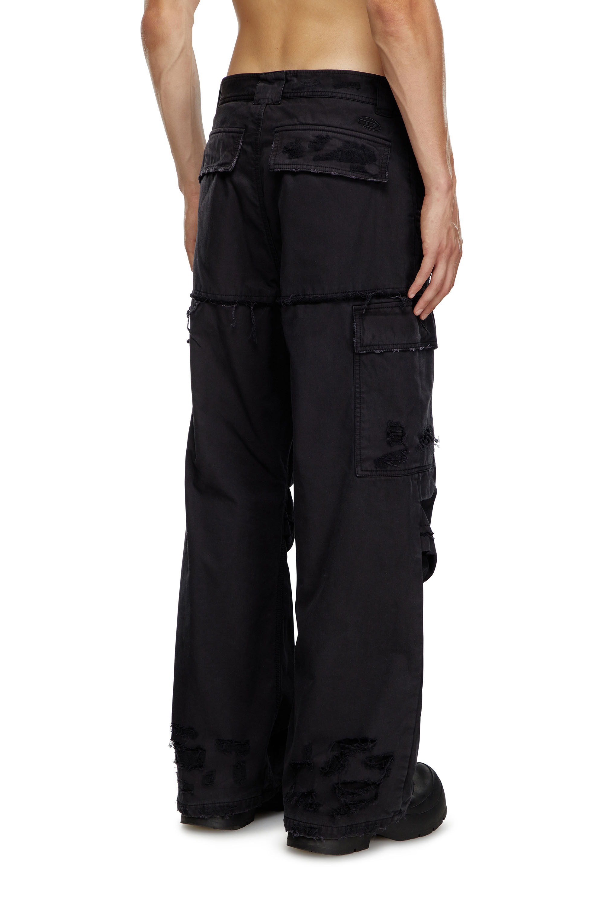 クリスマスツリー特価！ in pants Cargo Men's cotton Diesel | Black | dobby パンツ