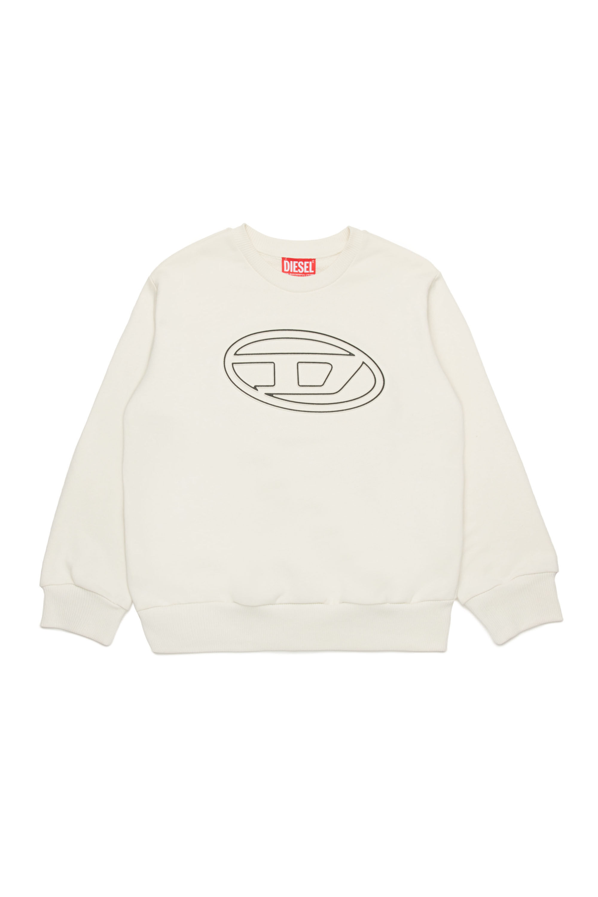 Sweatshirt with embossed Oval D logo | White | 4-16 YEARS Boys | Diesel