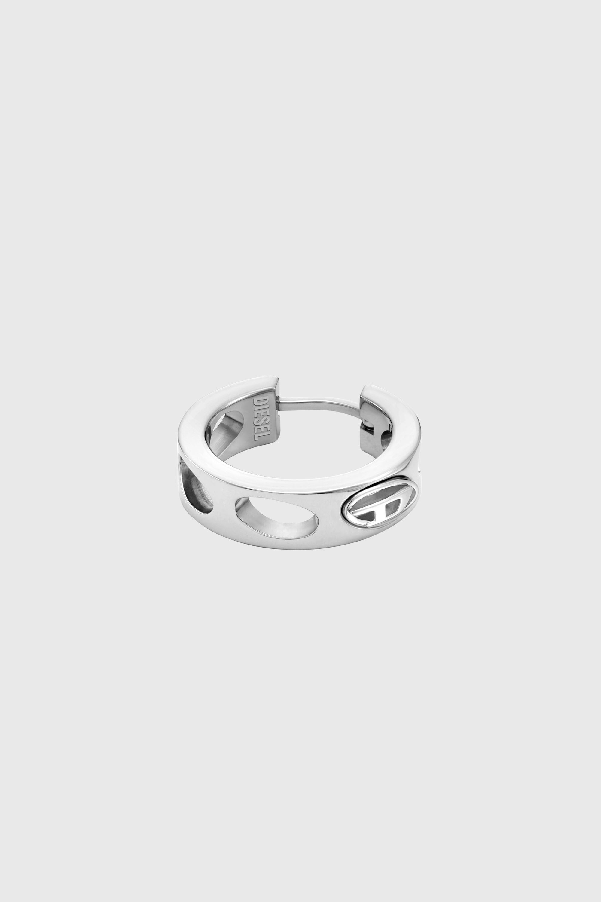 Diesel - DX166440 JEWELLERY, Unisex's Stainless Steel Hoop Earring in Silver - 3