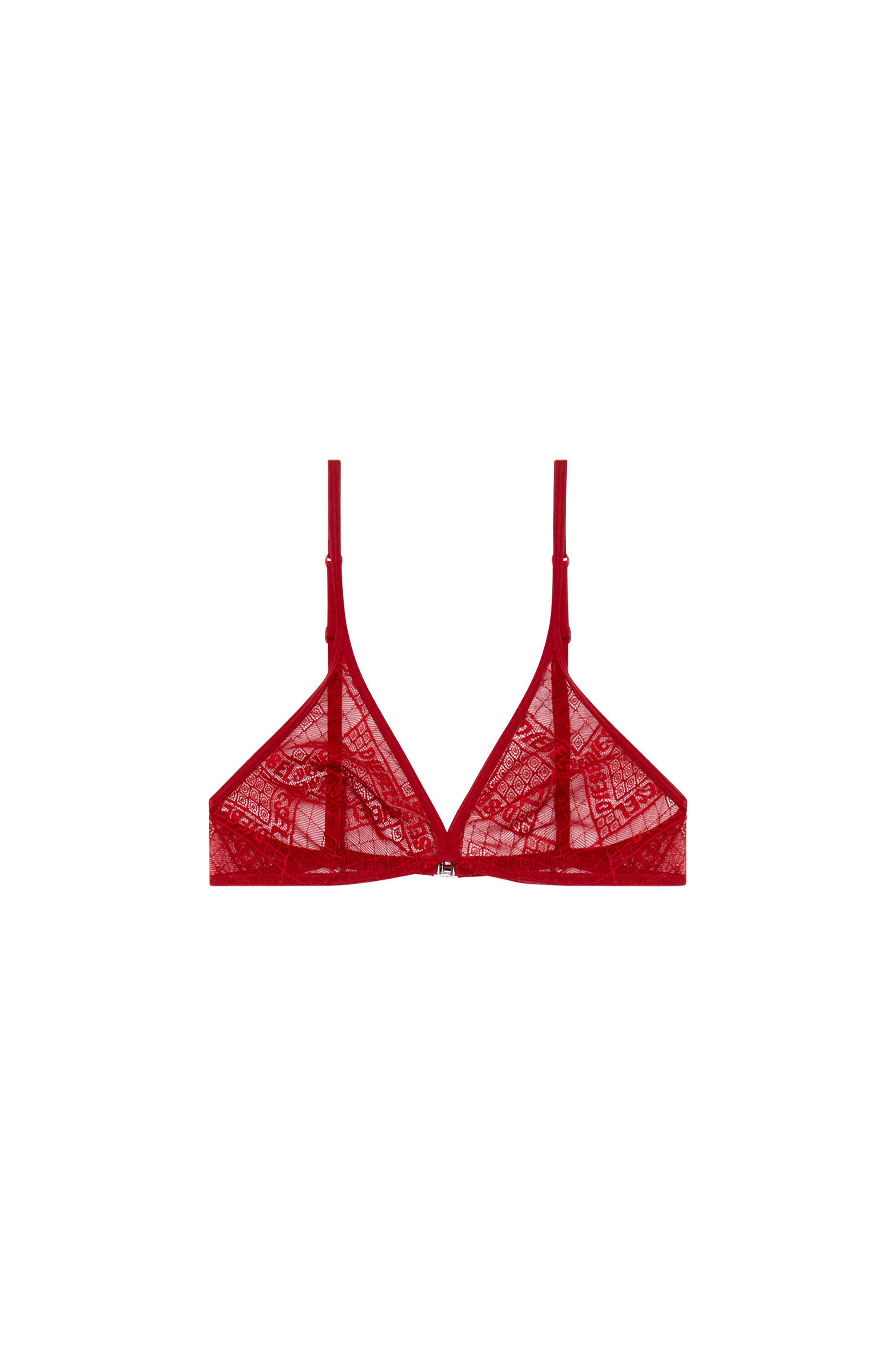 Diesel - UFSB-MUSA, Woman Stretch-lace bralette in Red - Image 2